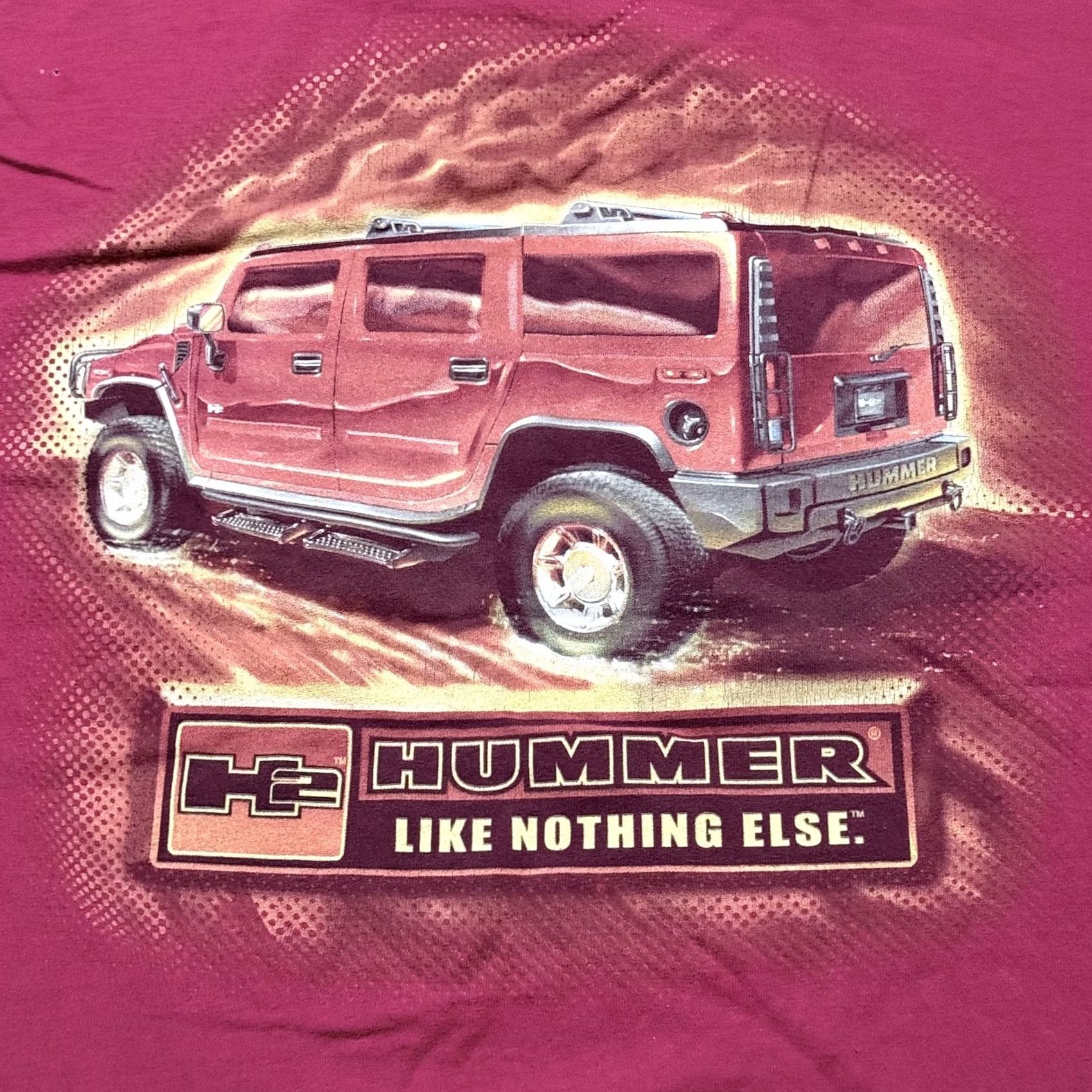 FRED Hummer H2 T-Shirt Maroon Graphic Crew Neck XL Men Vintage No N/A Size US XL / EU 56 / 4 - 3 Thumbnail