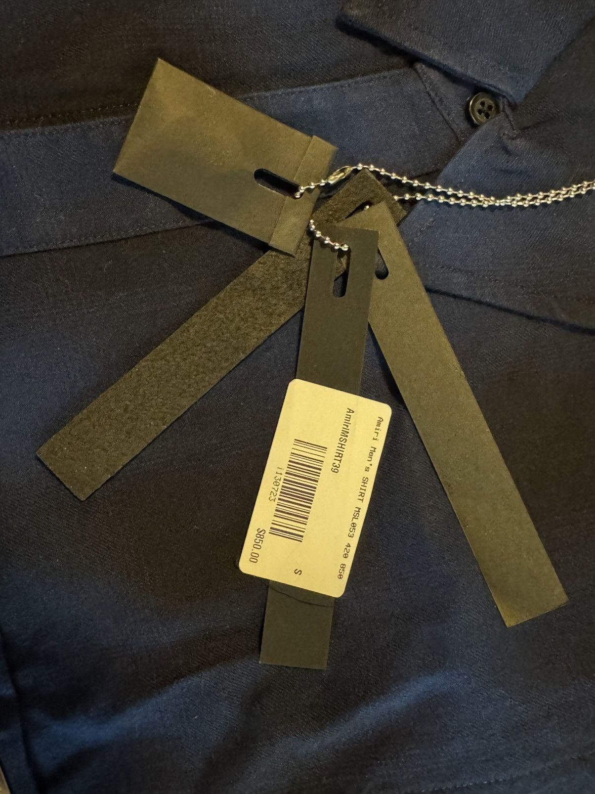 Amiri Amiri Crystal Painter Blue Flannel Shirt Size US S / EU 44-46 / 1 - 4 Thumbnail