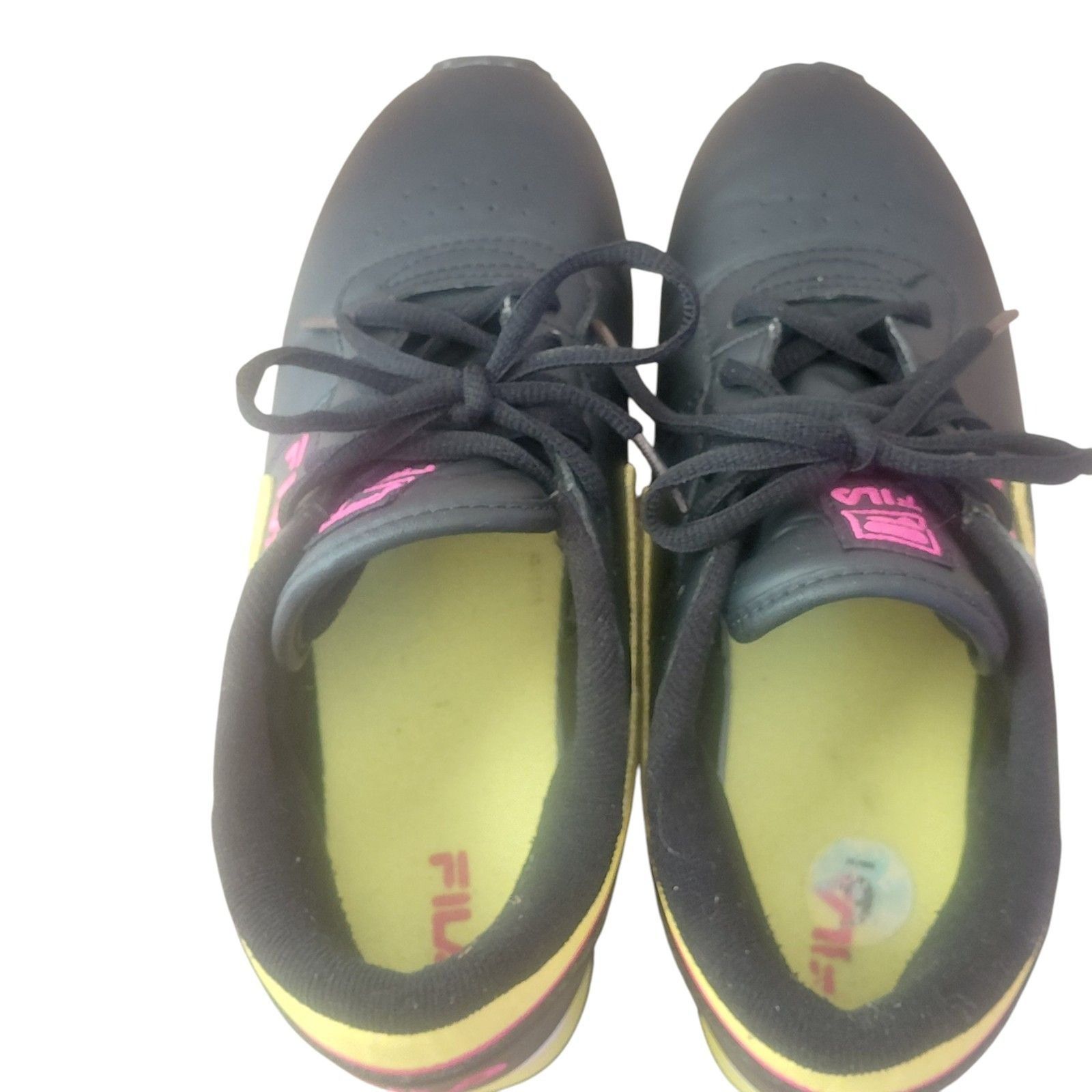 Fila 3PM01823-044 — FILA Women's 6 Black Pink Neon Yellow Y2K Ath Size US 6 / EU 39 - 7 Thumbnail
