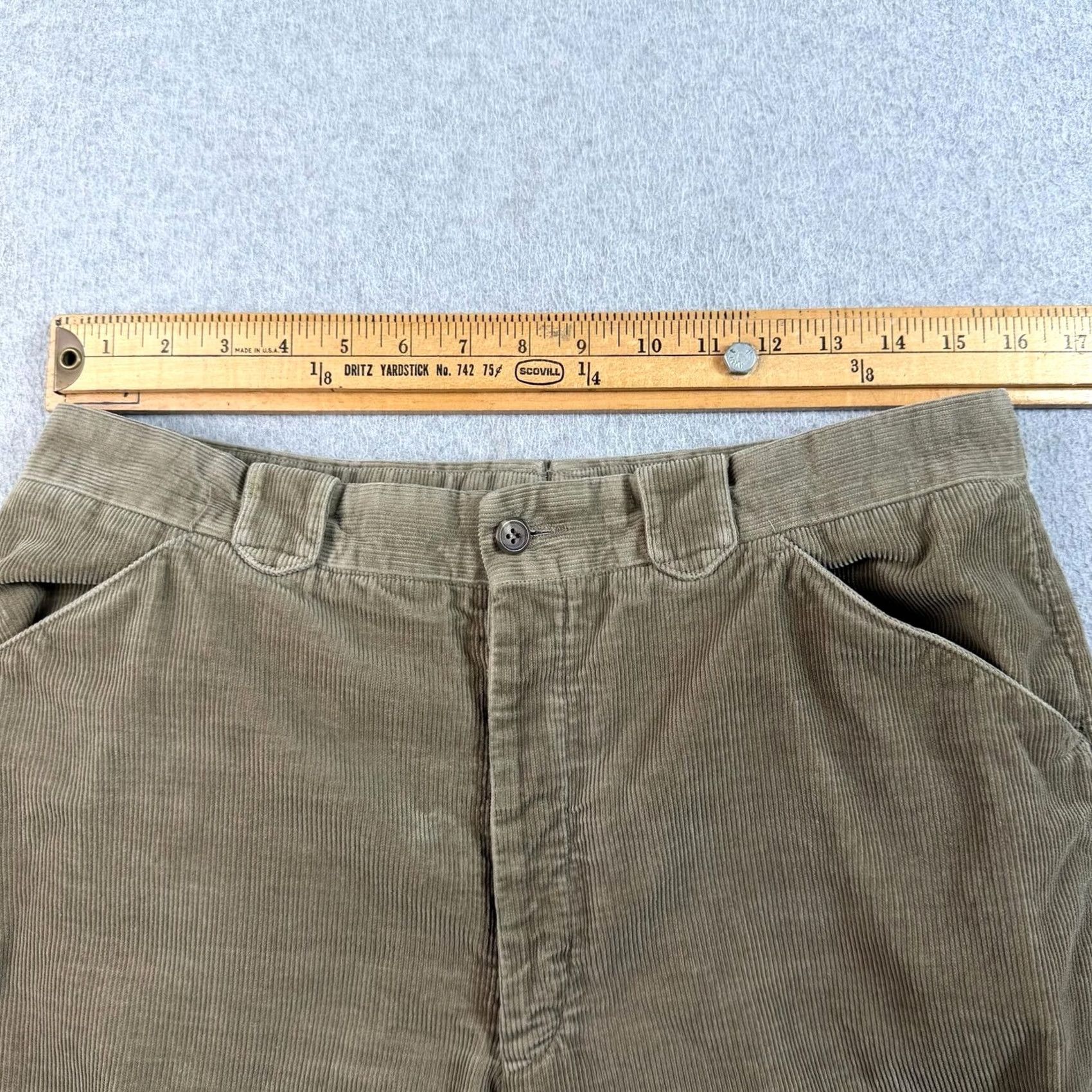 Polo Ralph Lauren VINTAGE Polo Ralph Lauren Corduroy Pants Mens 32x27 Brown Chino Heritage Relaxed Straight Front Pockets Casual Fall Men Size US XS / EU 42 / 0 - 7 Thumbnail