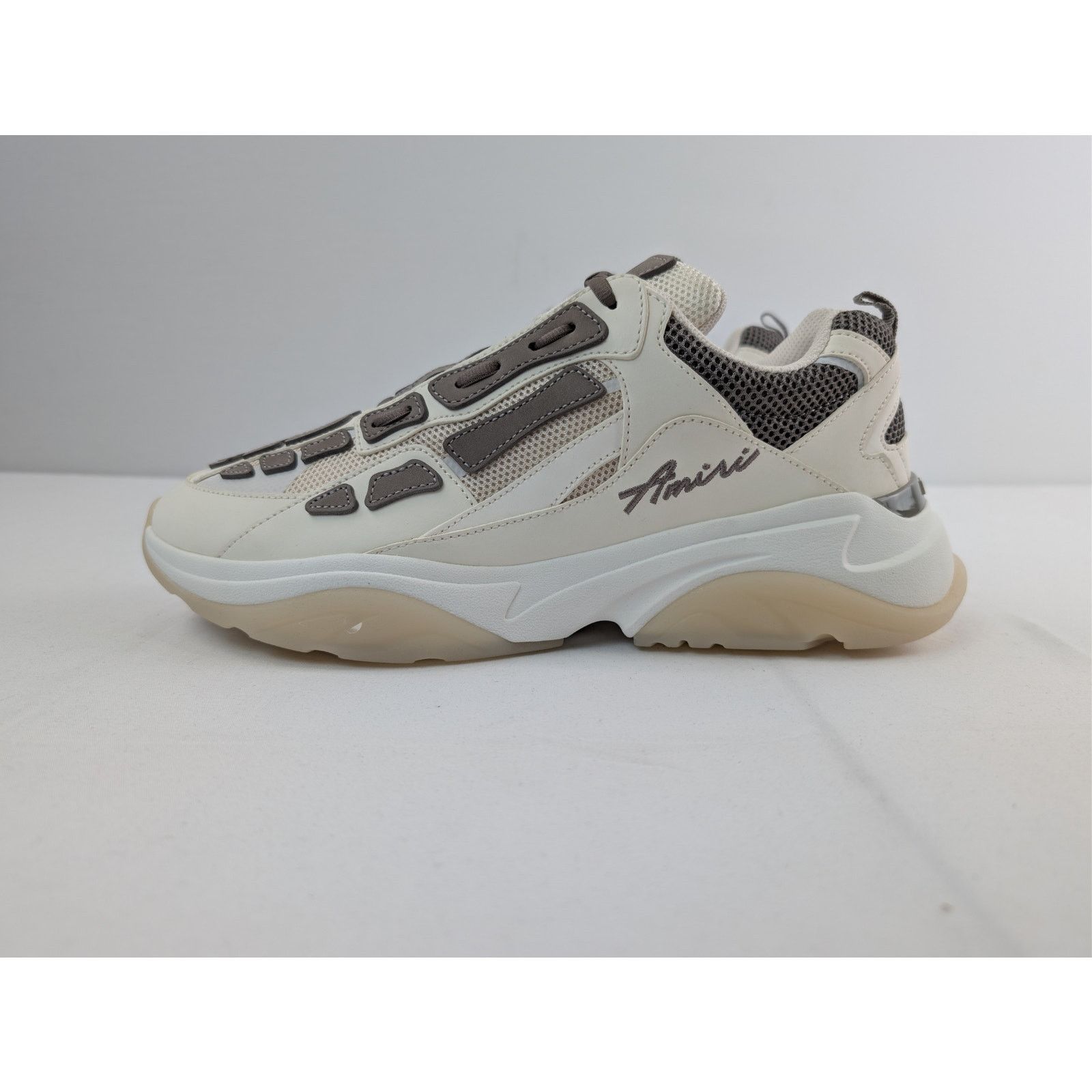 Amiri o1rshd1 Bone Runners Sneakers in Alabaster Size US 12 / EU 45 - 10 Thumbnail