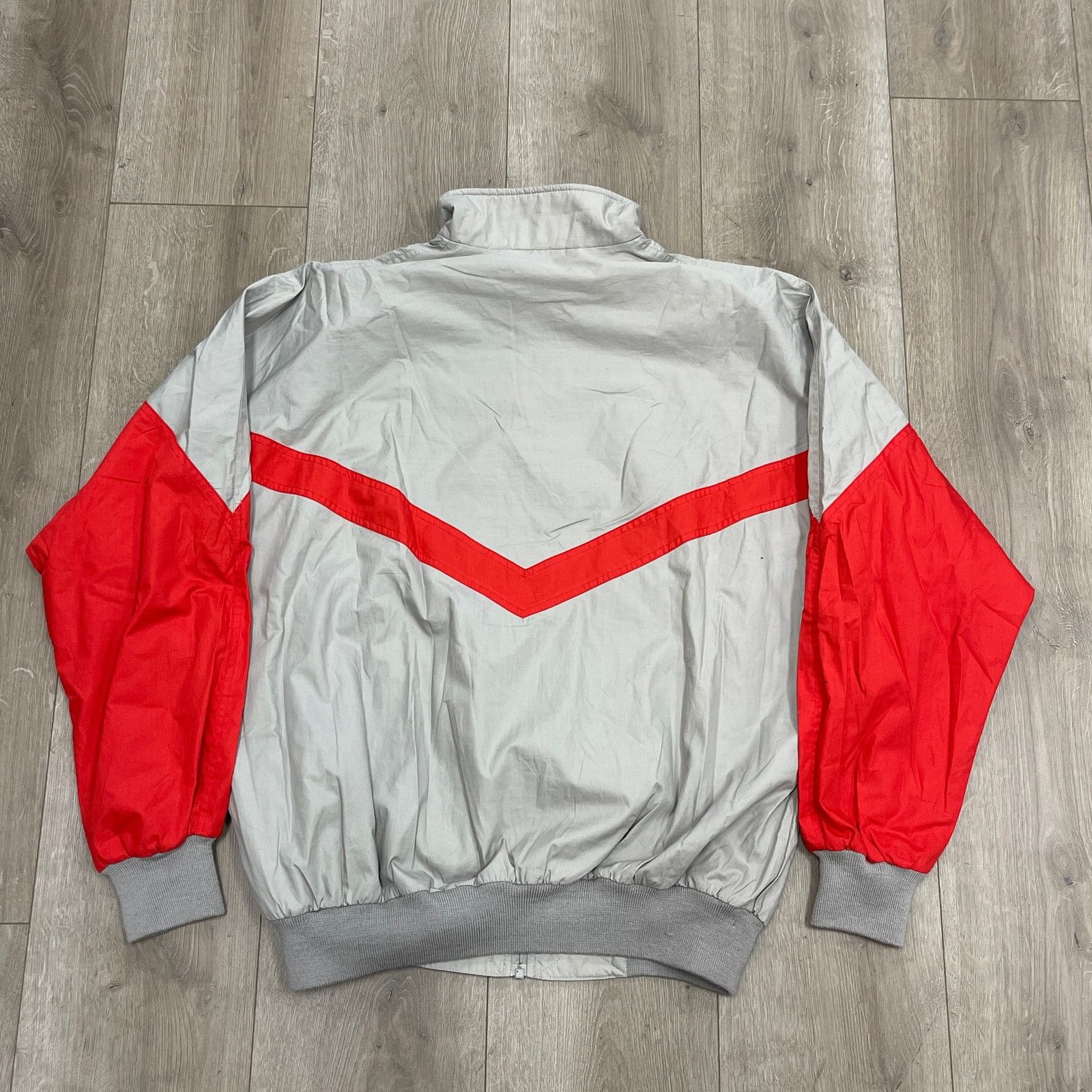 Adidas vintage 1980s Adidas full zip track jacket gray red size 54 Size US XXL / EU 58 / 5 - 6 Thumbnail
