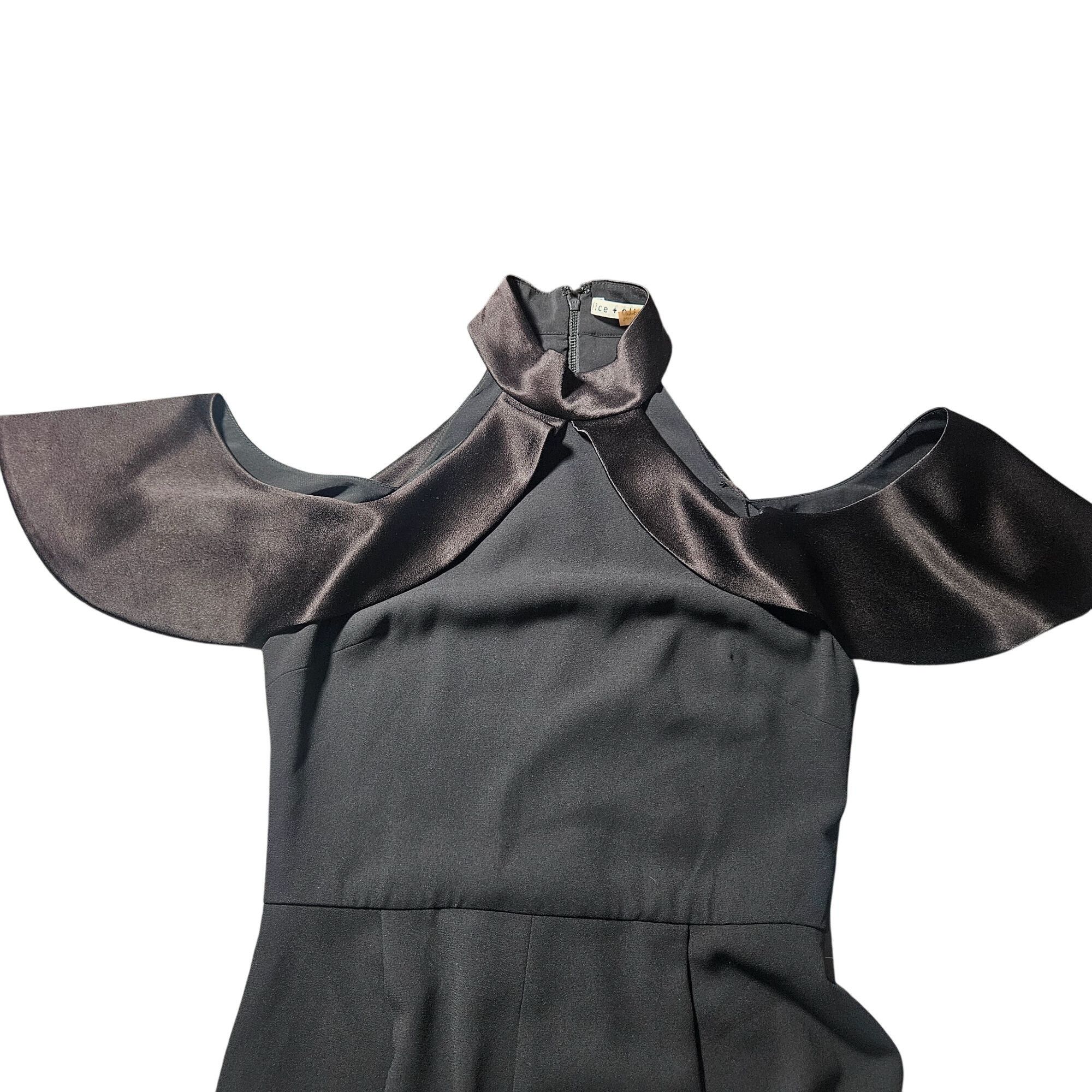 Alice + Olivia Alice + Olivia Roseline Women Black Cold Shoulder Romper 2 W Size XS / US 0-2 / IT 36-38 - 9 Thumbnail