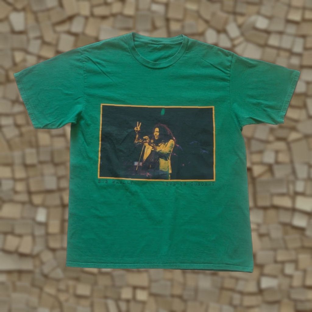 Anvil BOB MARLEY REGGAE MUSIC TOUR VTG 90s RETRO LIVE IN CONCERT T SHIRTS L GREEN ANVIL Shirt Mens Size US L / EU 52-54 / 3 - 1 Thumbnail