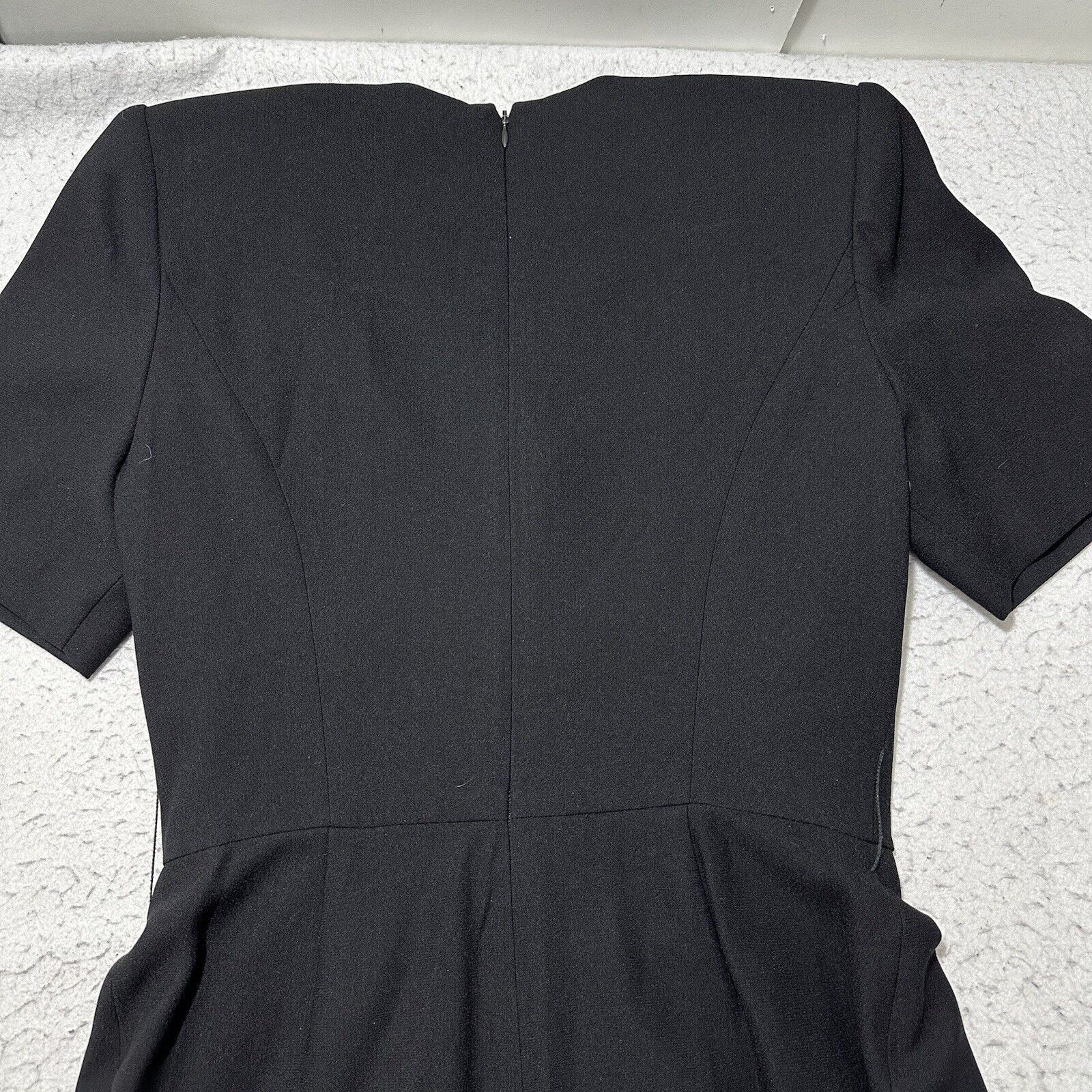 Vintage Vintage Kasper For ASL 10 Gold Button V-Neck Black Dress Size L / US 10 / IT 46 - 11 Thumbnail