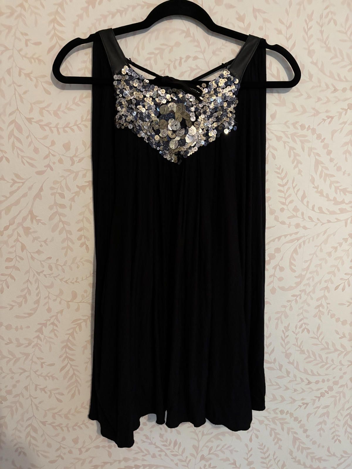 Designer Catherine Malandrino Black Women's Party Dress with Sequin Size S / US 4 / IT 40 - 1 Thumbnail