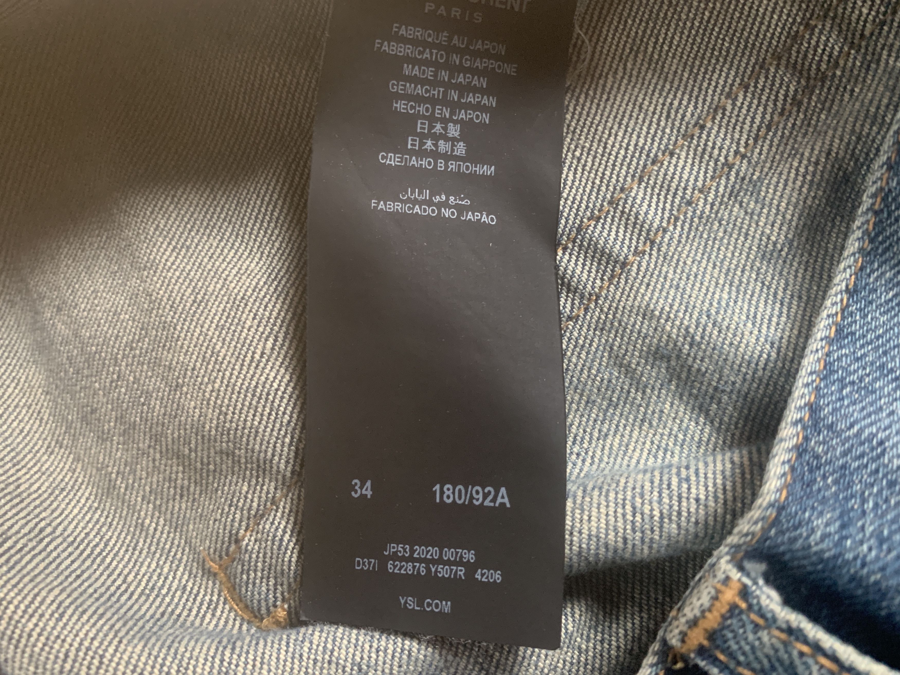 Saint Laurent Paris SAINT LAURENT PARIS D24 SKINNY JEANS IN WASHED BLUE DENIM Size US 34 / EU 50 - 12 Thumbnail