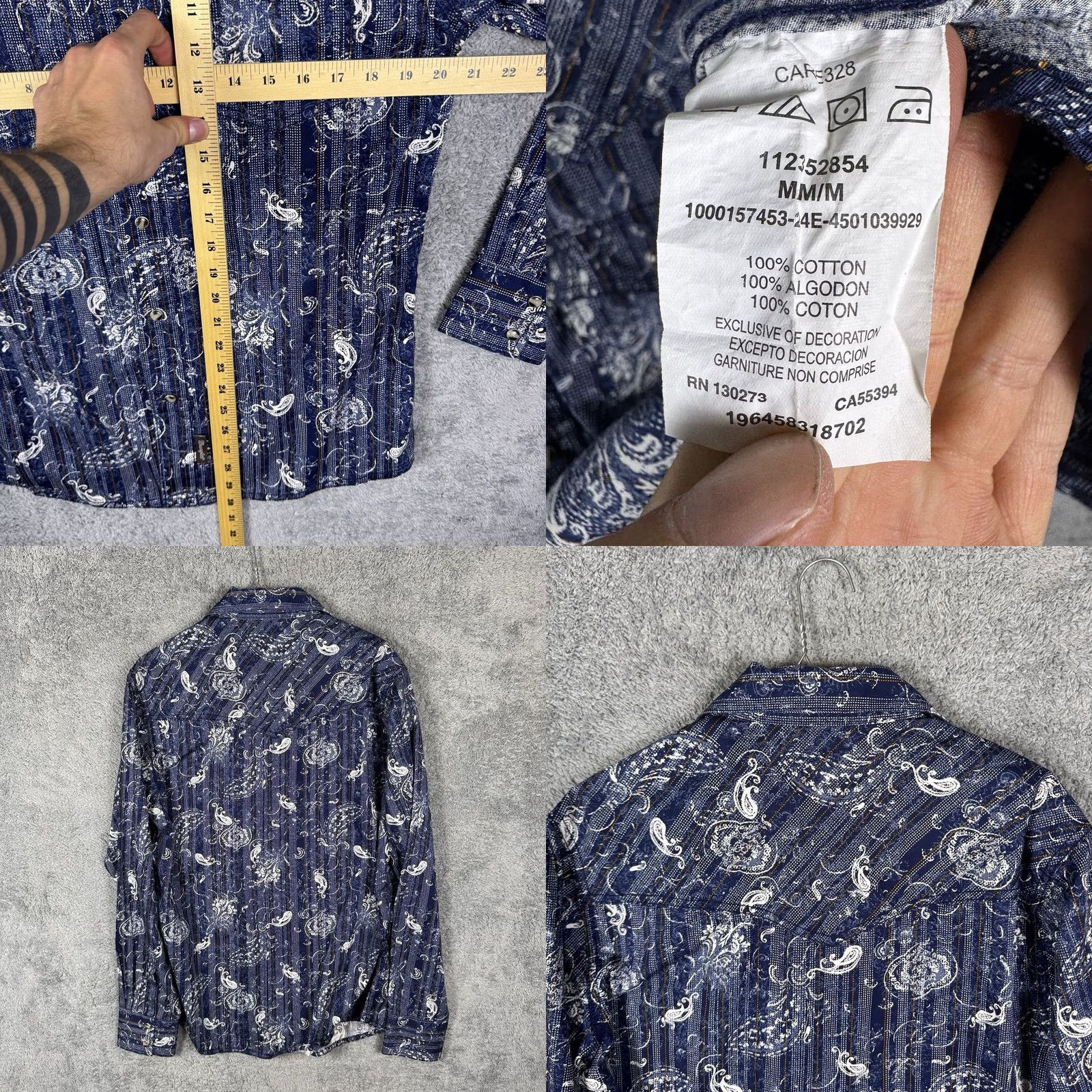 Wrangler VINTAGE Wrangler Retro Premium Shirt Mens M Pearl Snap All Over Print Paisley Western Size US M / EU 48-50 / 2 - 8 Thumbnail