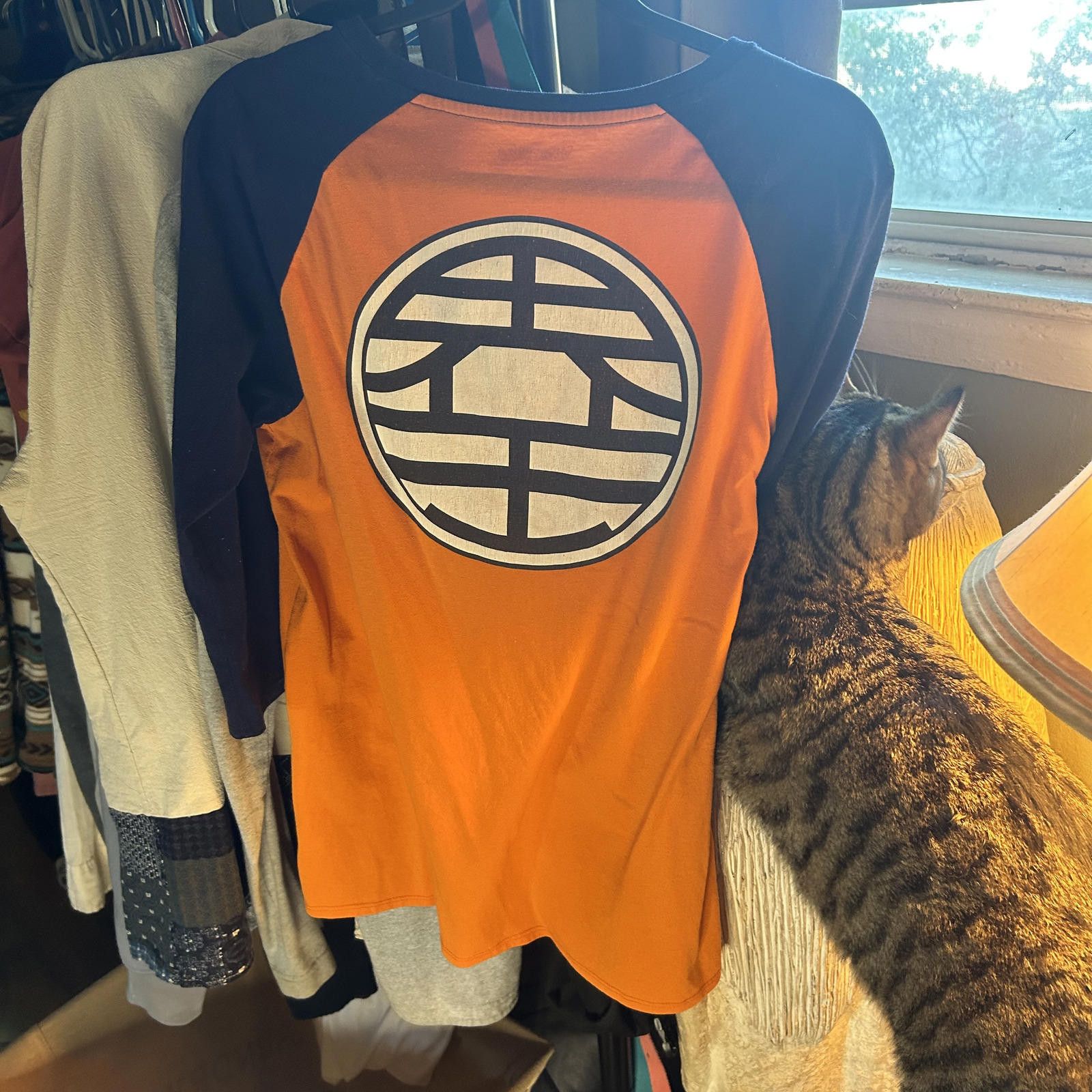 Unknown London Epic Orange & Black Dragon Ball Z-Inspired Raglan Shirt Size US M / EU 48-50 / 2 - 2 Thumbnail