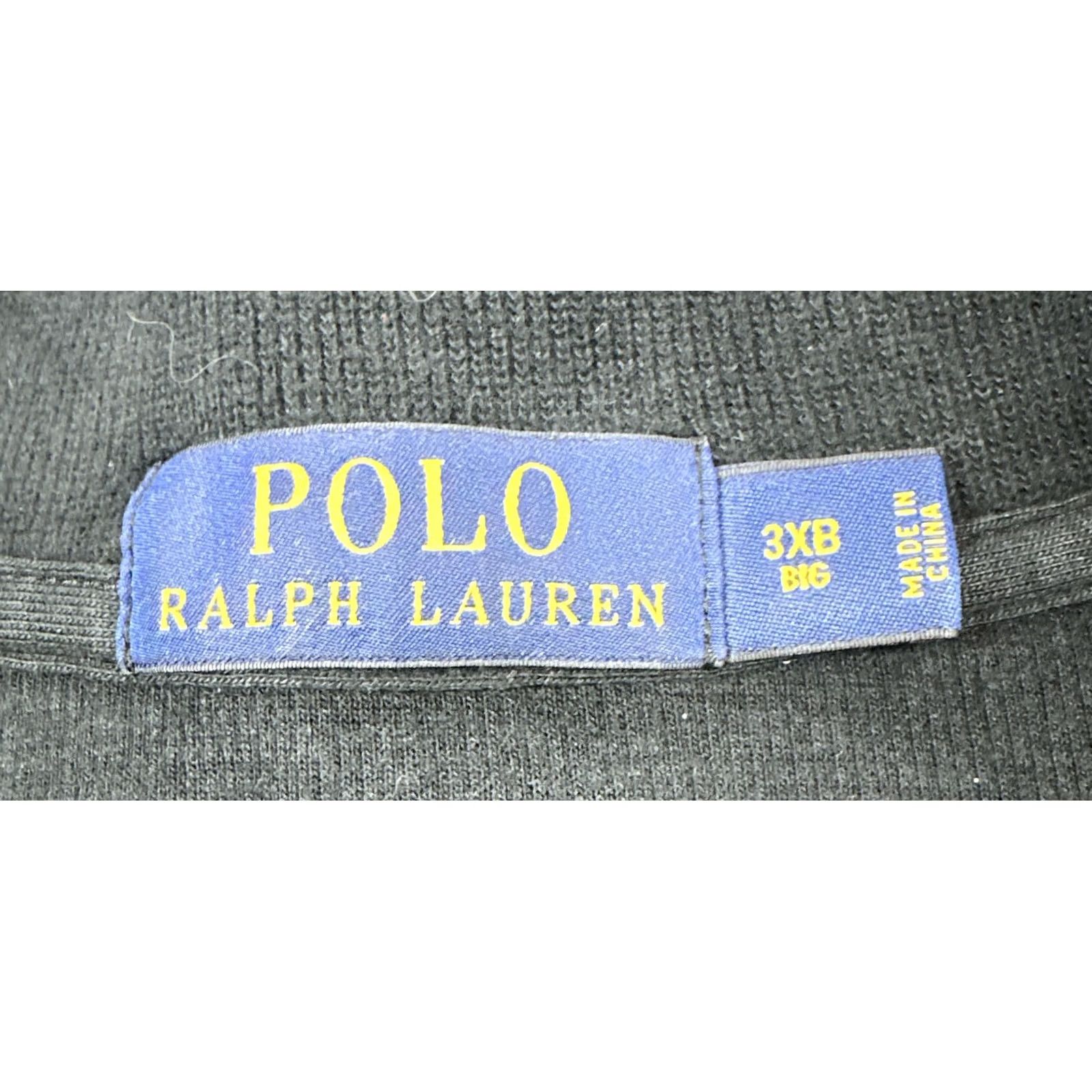 Ralph Lauren VINTAGE Ralph Lauren Polo Men's 3XB 1/4 Zip Sweatshirt Big & Tall Black Cotton Knit Logo Embroidered Pony 1/4 Zip Mens Size US XXL / EU 58 / 5 - 5 Thumbnail