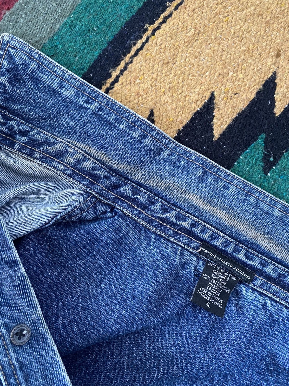 Marithe + Francois Girbaud Marithe Francois Girbaud Vintage Faded Oversized Denim Jacket Size US XL / EU 56 / 4 - 16 Thumbnail