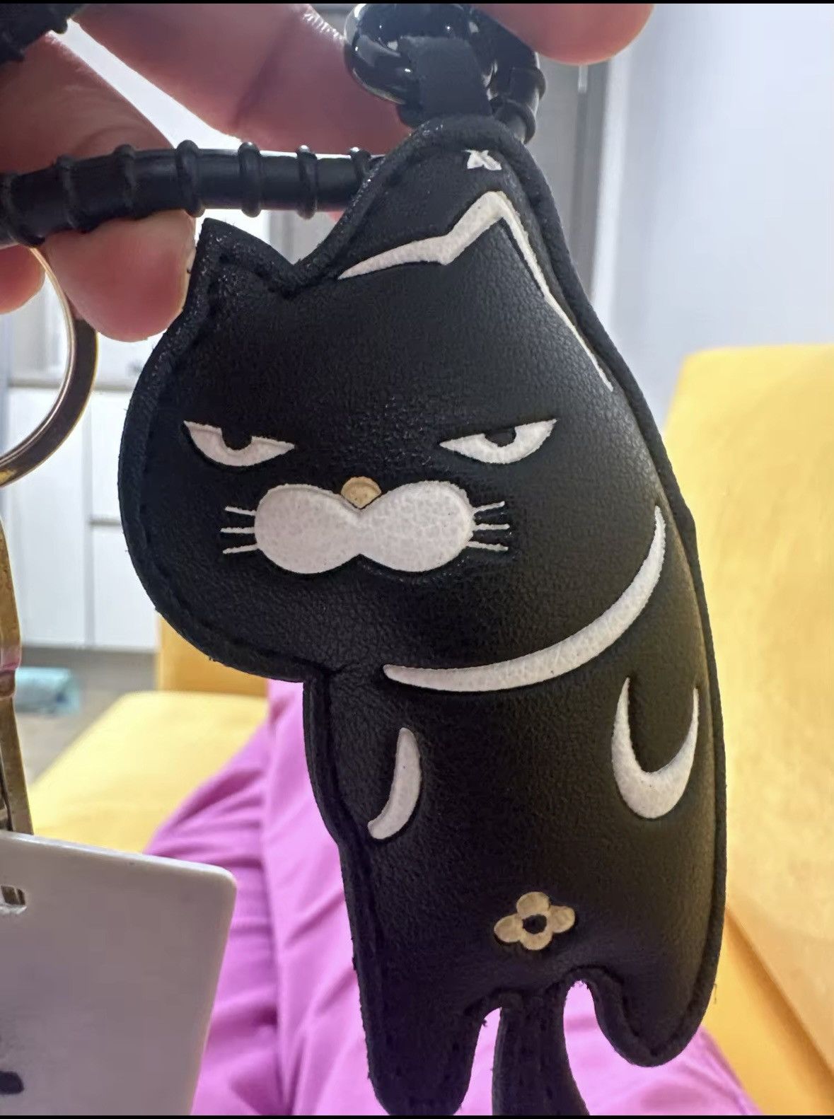 Designer Cat keychain cartoon cat leather Size ONE SIZE - 8 Thumbnail