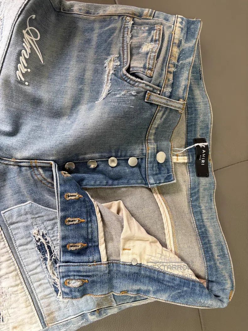 Amiri Amiri Size 33 Logging damage patch oily jeans Size US 33 - 4 Thumbnail