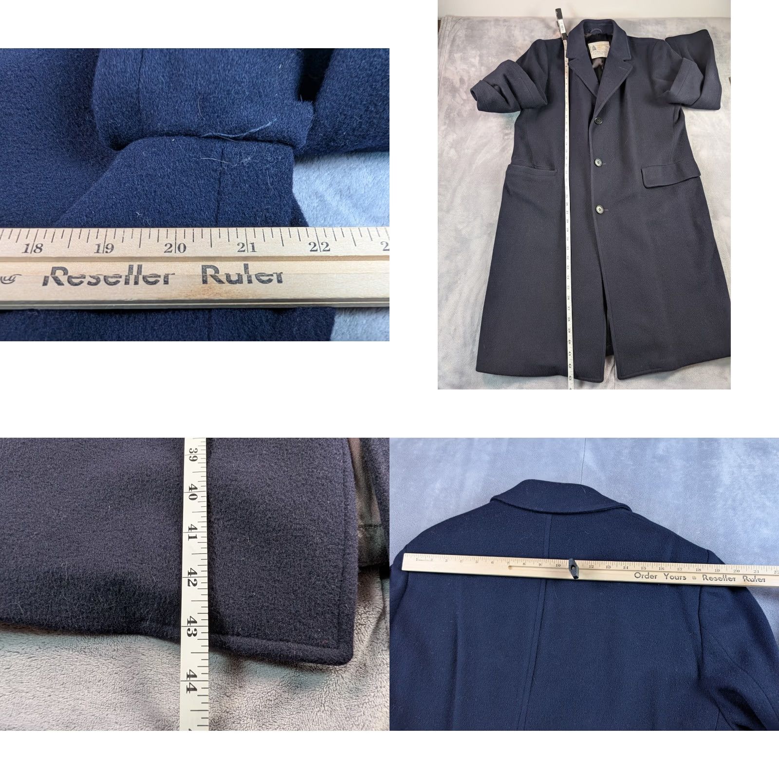 London Fog London Fog Coat Overcoat Men 44R Wool Charcoal Navy Double Breasted Button City Classic 90s Trend Mens Size US S / EU 44-46 / 1 - 8 Thumbnail