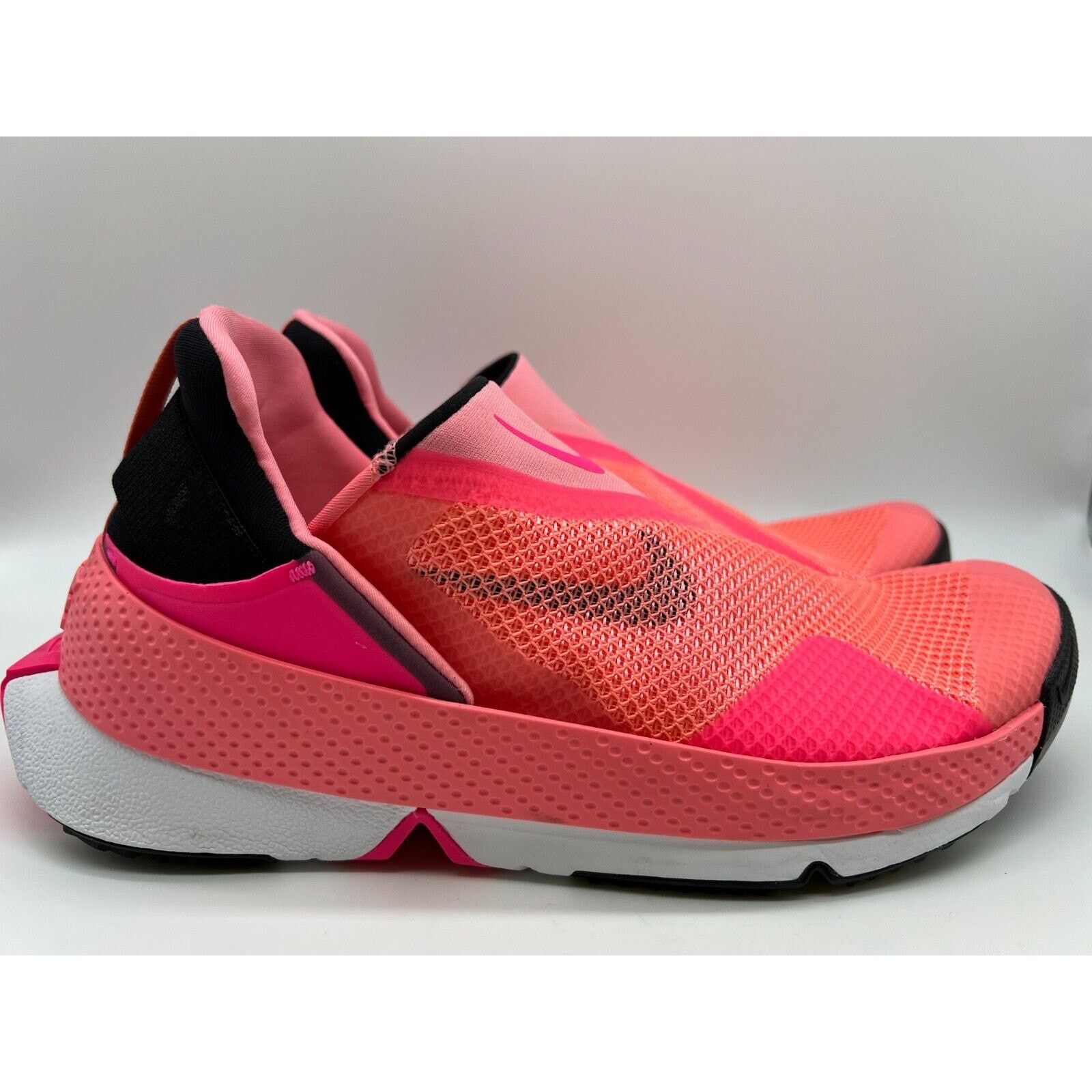 Nike Go Flyease Low Mens Athletic Running Pink White Size 10 Shoes