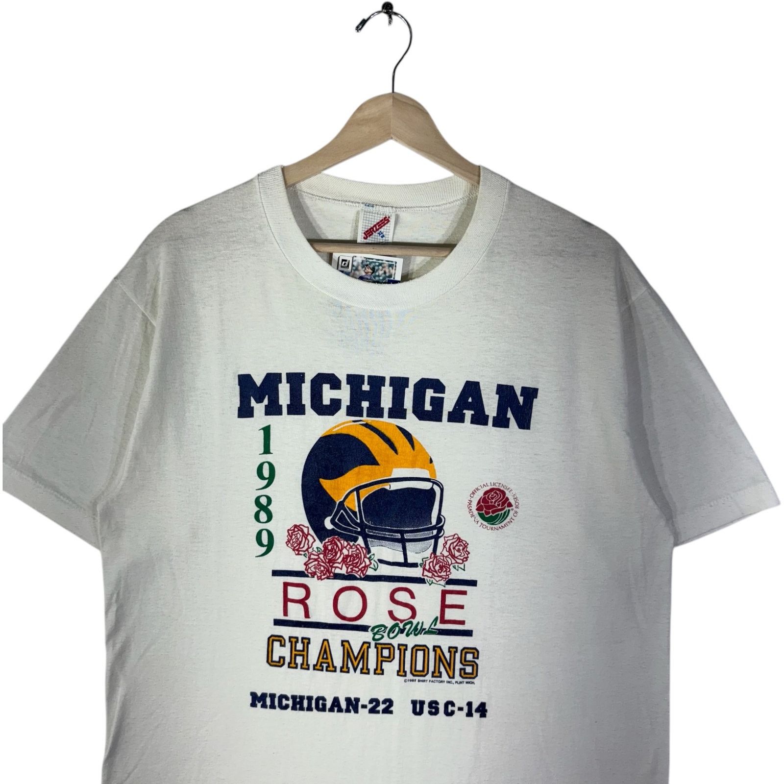 Jerzees VTG University Of Michigan Rose Bowl Champions Tee 1989 XL Size US XL / EU 56 / 4 - 2 Thumbnail