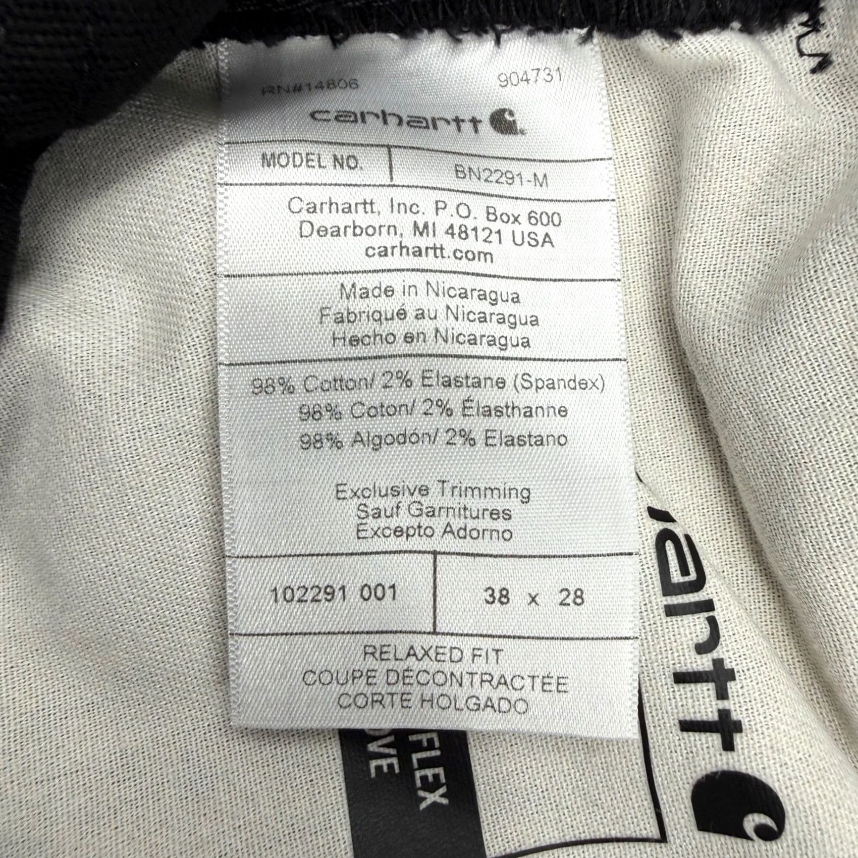 Carhartt VINTAGE Carhartt Relaxed Fit Black Work Pants Mens Cotton Canvas Utility Carpenter 38x28 Size US 38 / EU 54 - 5 Thumbnail