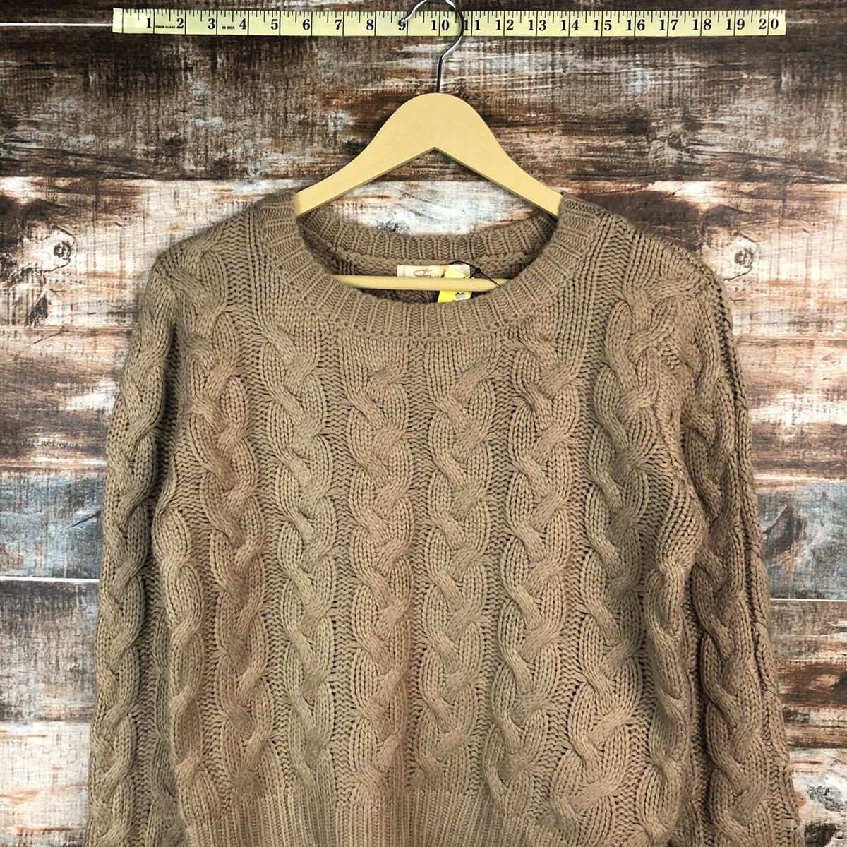 Homespun Knitwear × Japanese Brand Free Sia Brown cable Knitwear #A1882 Size S / US 4 / IT 40 - 5 Thumbnail