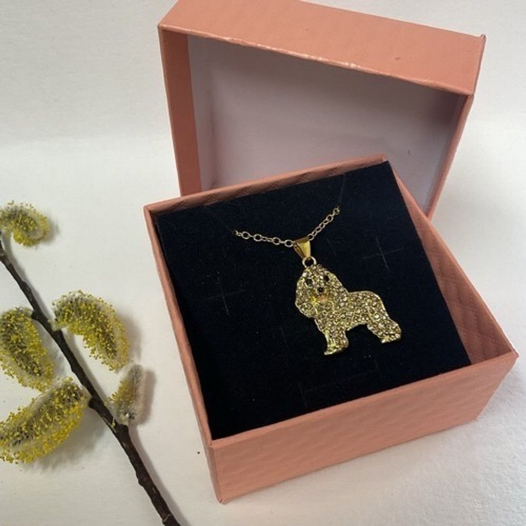 The Unbranded Brand NWT Gold Necklace Cocker Spaniel Charm Pet Puppy Jewelry 19" Size ONE SIZE - 8 Thumbnail