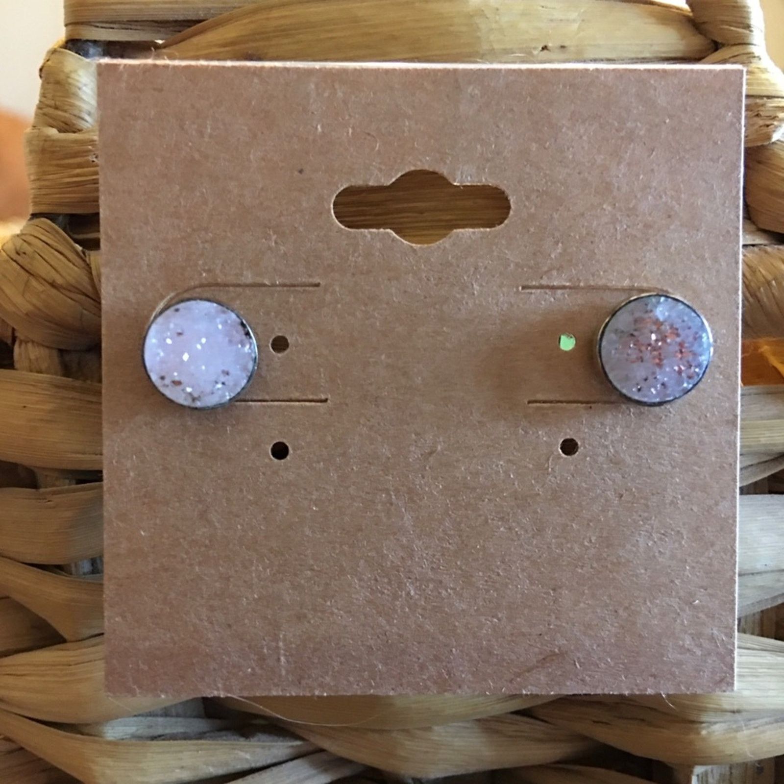 Vintage Vintage genuine drusy 925 sterling stud earrings Size ONE SIZE - 1 Thumbnail