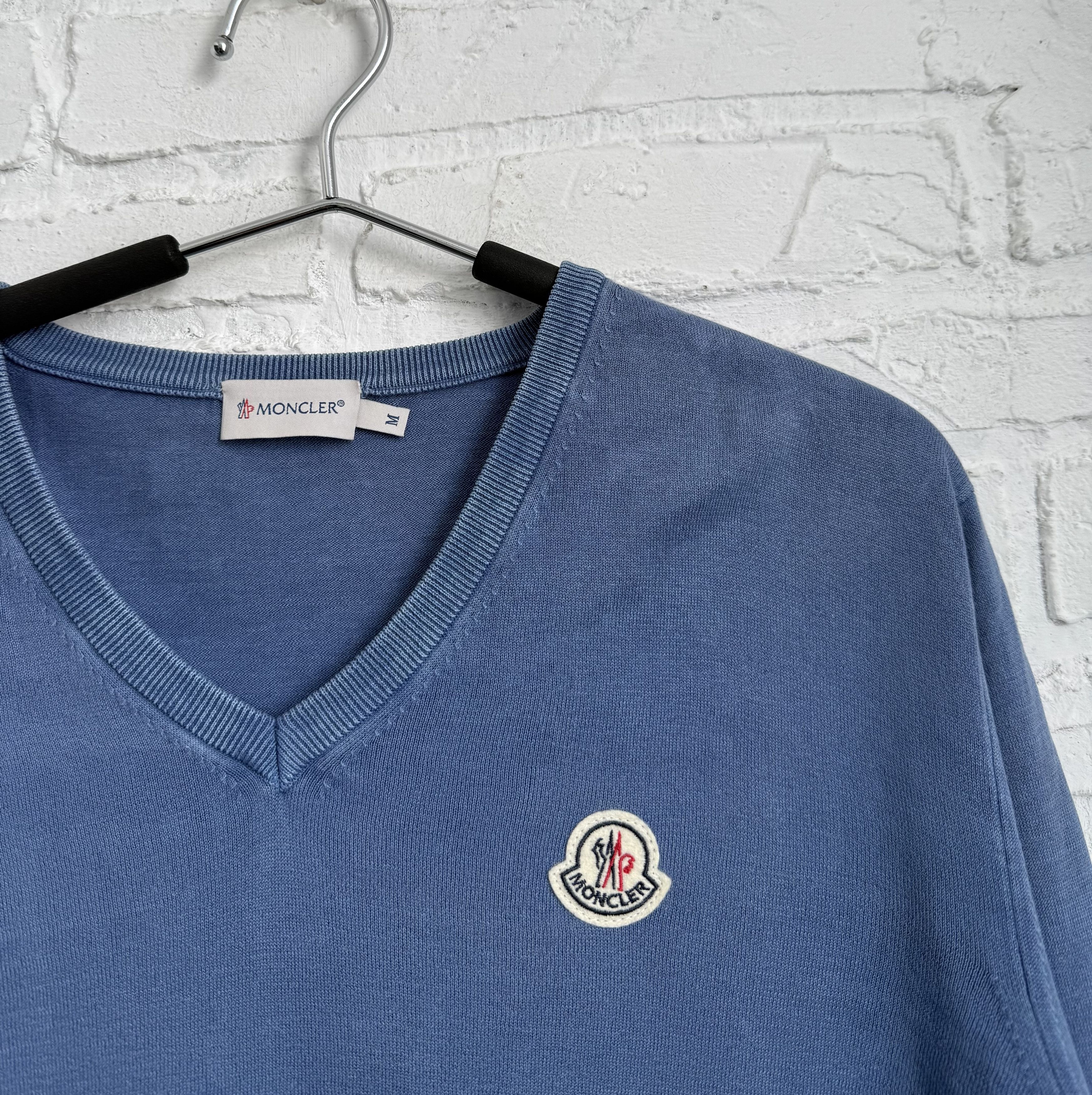 Moncler Moncler maglione tricot scollo A V-neck Garment Dye jumper Size US M / EU 48-50 / 2 - 2 Thumbnail