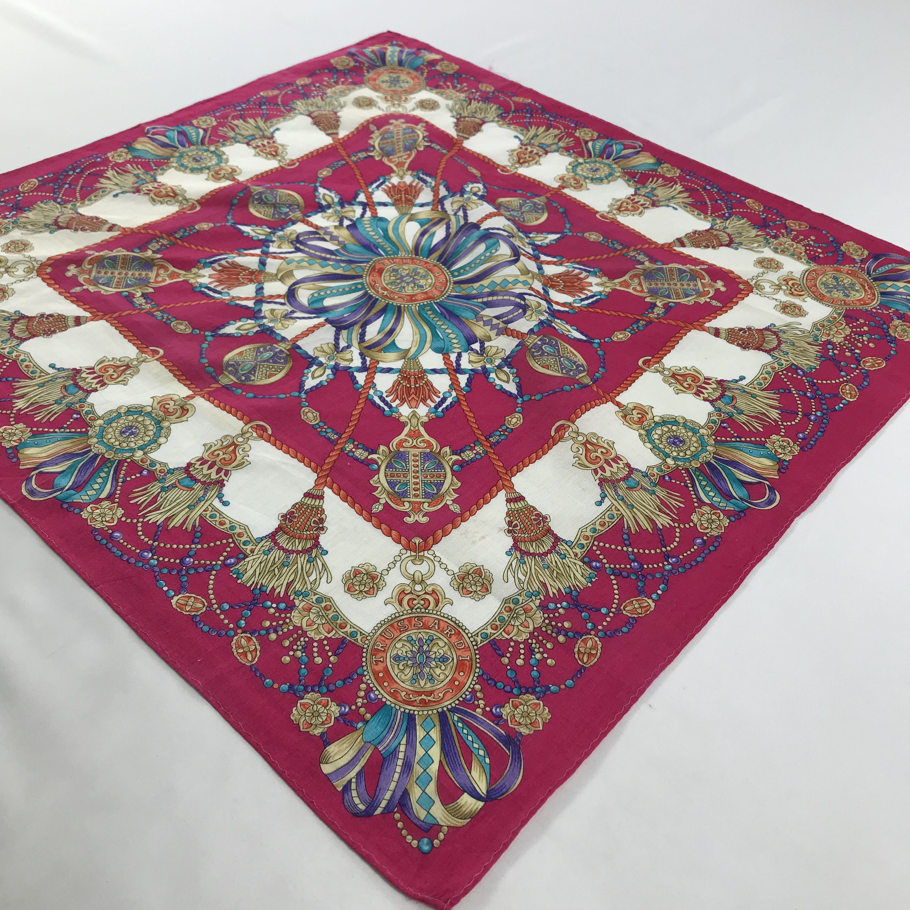 Trussardi × Vintage Trussardi Bandana / Handkerchief / Neckerchief - S1318 Size ONE SIZE - 2 Thumbnail