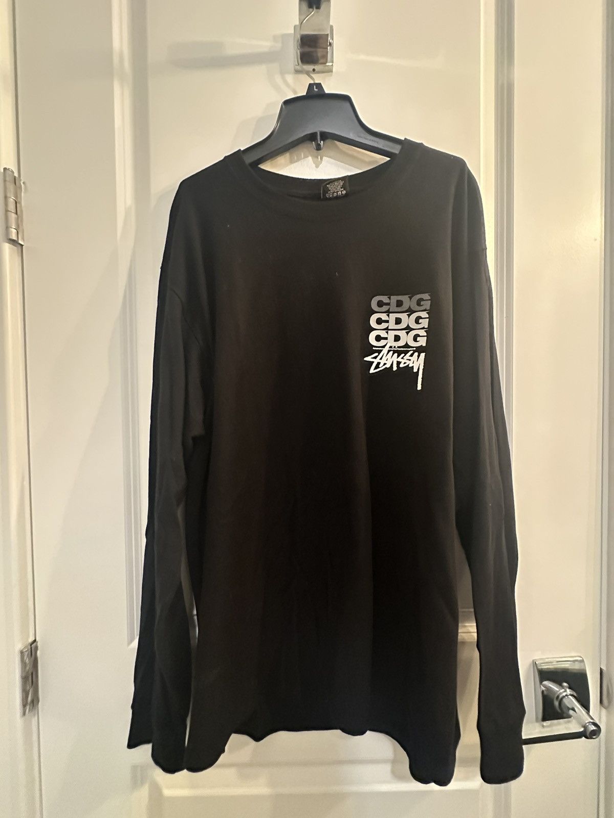 USED CDG STUSSY COMME DES GARCONS LONG SLEEVE T-SHIRT