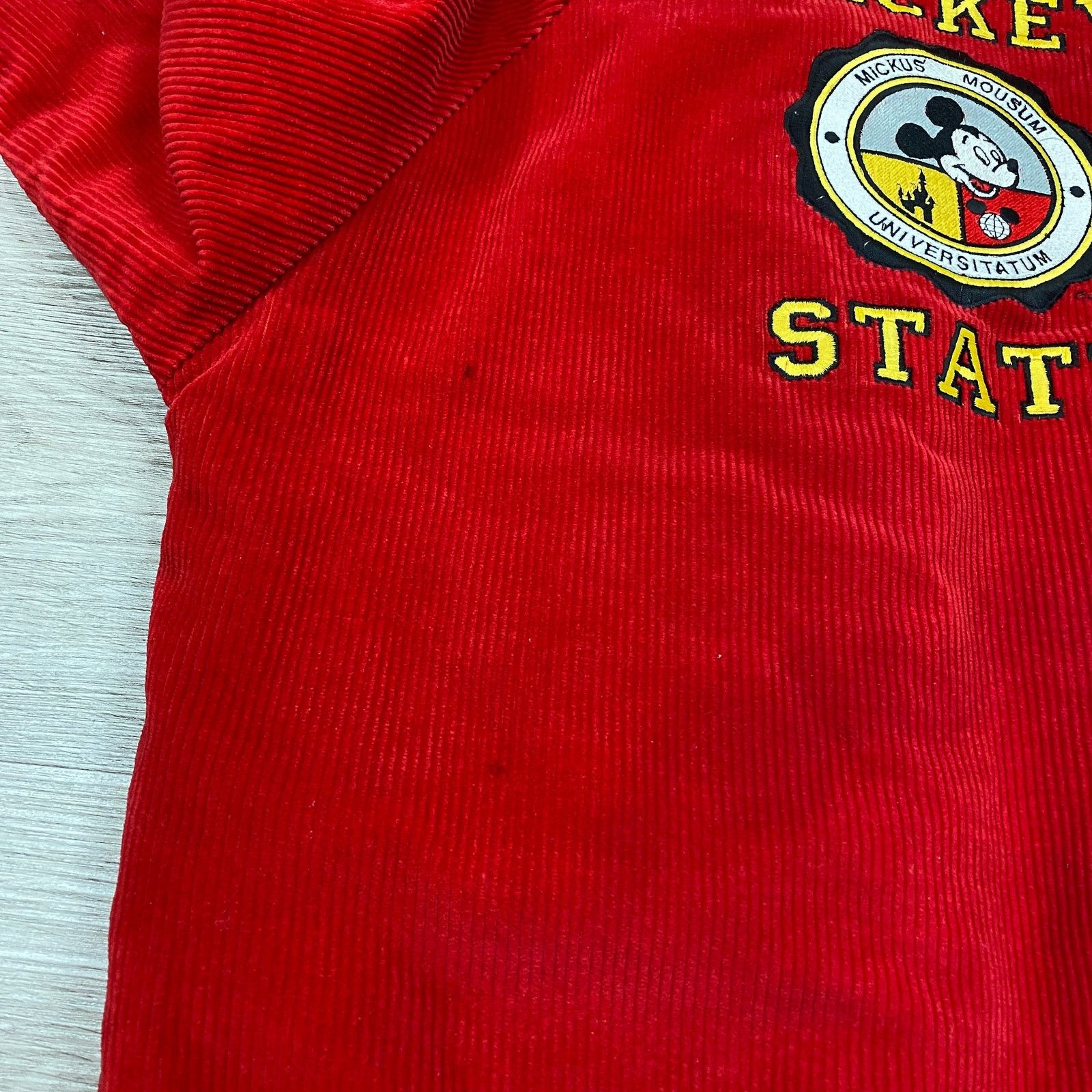 Delong × Disney × Vintage VTG 90s Disney Mickey State Embroidered Corduroy Bomber Sm Size US S / EU 44-46 / 1 - 12 Thumbnail