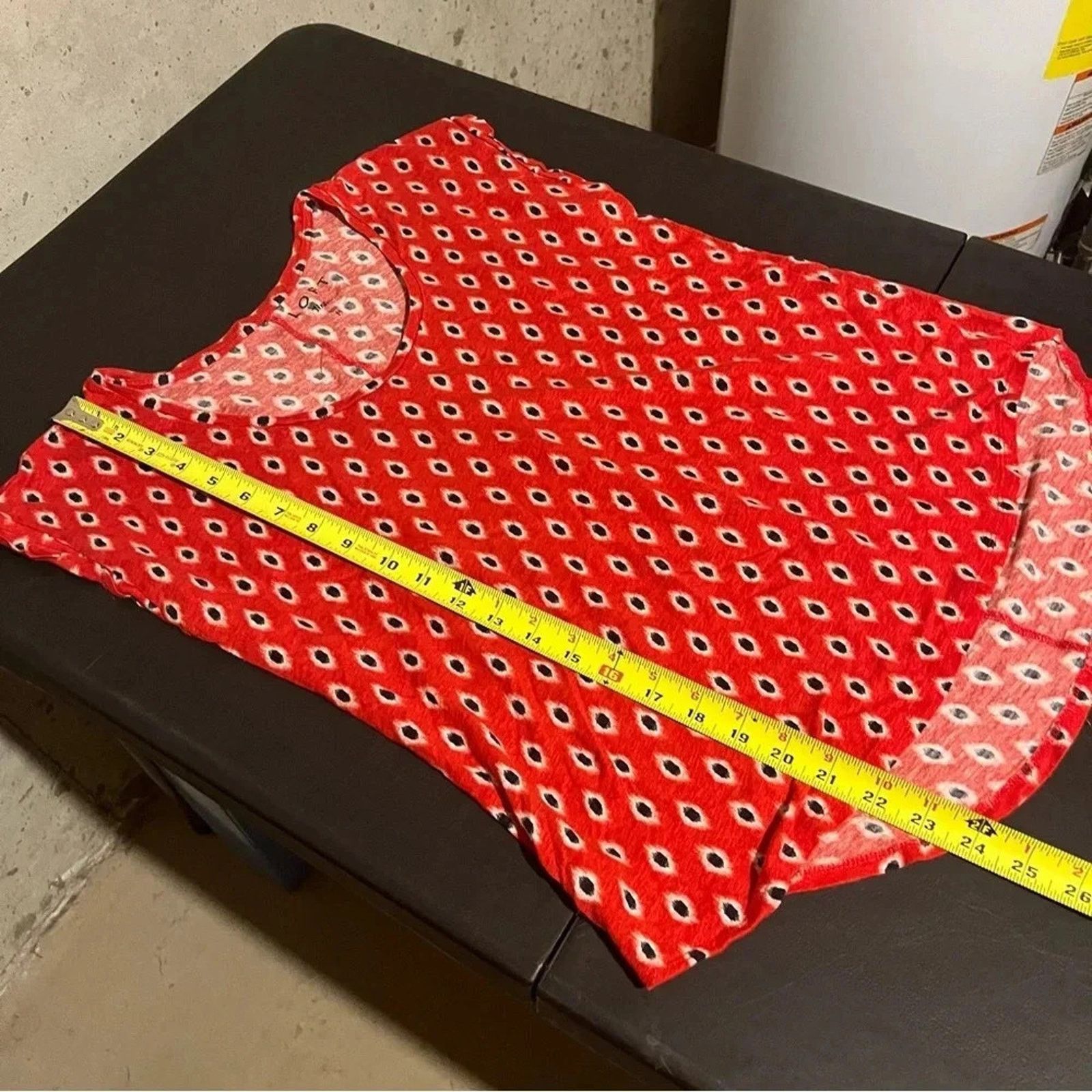 Loft Loft Women's 100% Linen Shirt Size M Red Dot Pattern Size M / US 6-8 / IT 42-44 - 8 Thumbnail