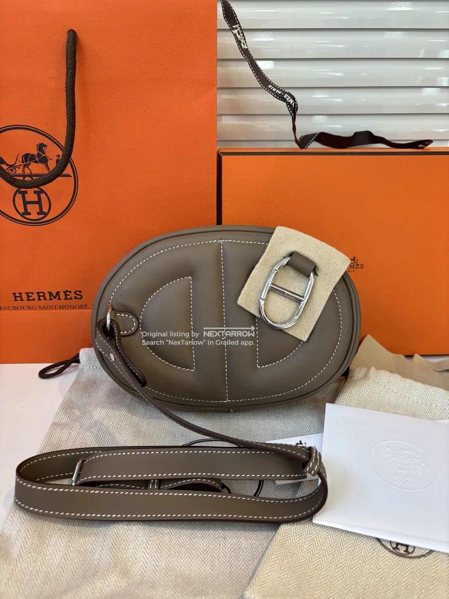 Hermes Hermes In-the-Loop Pig-Nose Waist Bag Grey Size ONE SIZE - 2 Thumbnail