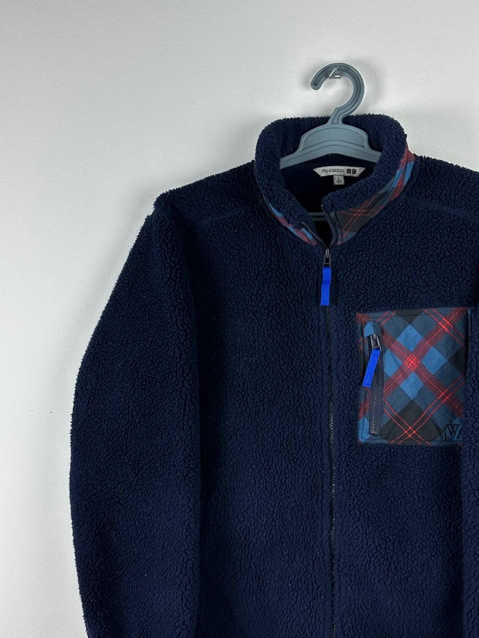 JW Anderson × Uniqlo Uniqlo J.W.Anderson Teddy Fleece Navy Zip Sweater Size US L / EU 52-54 / 3 - 3 Thumbnail