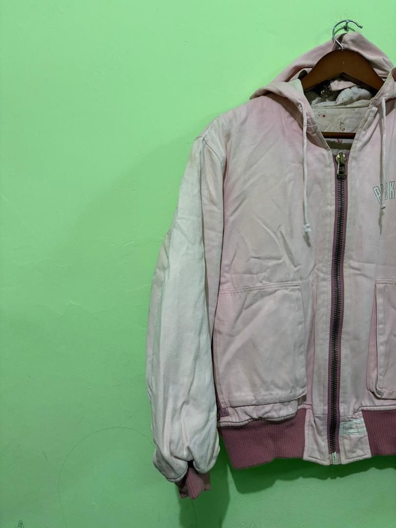 Pink House Vintage Pink House Bomber Jacket Big Logo Design With Hoodie Size US M / EU 48-50 / 2 - 7 Thumbnail
