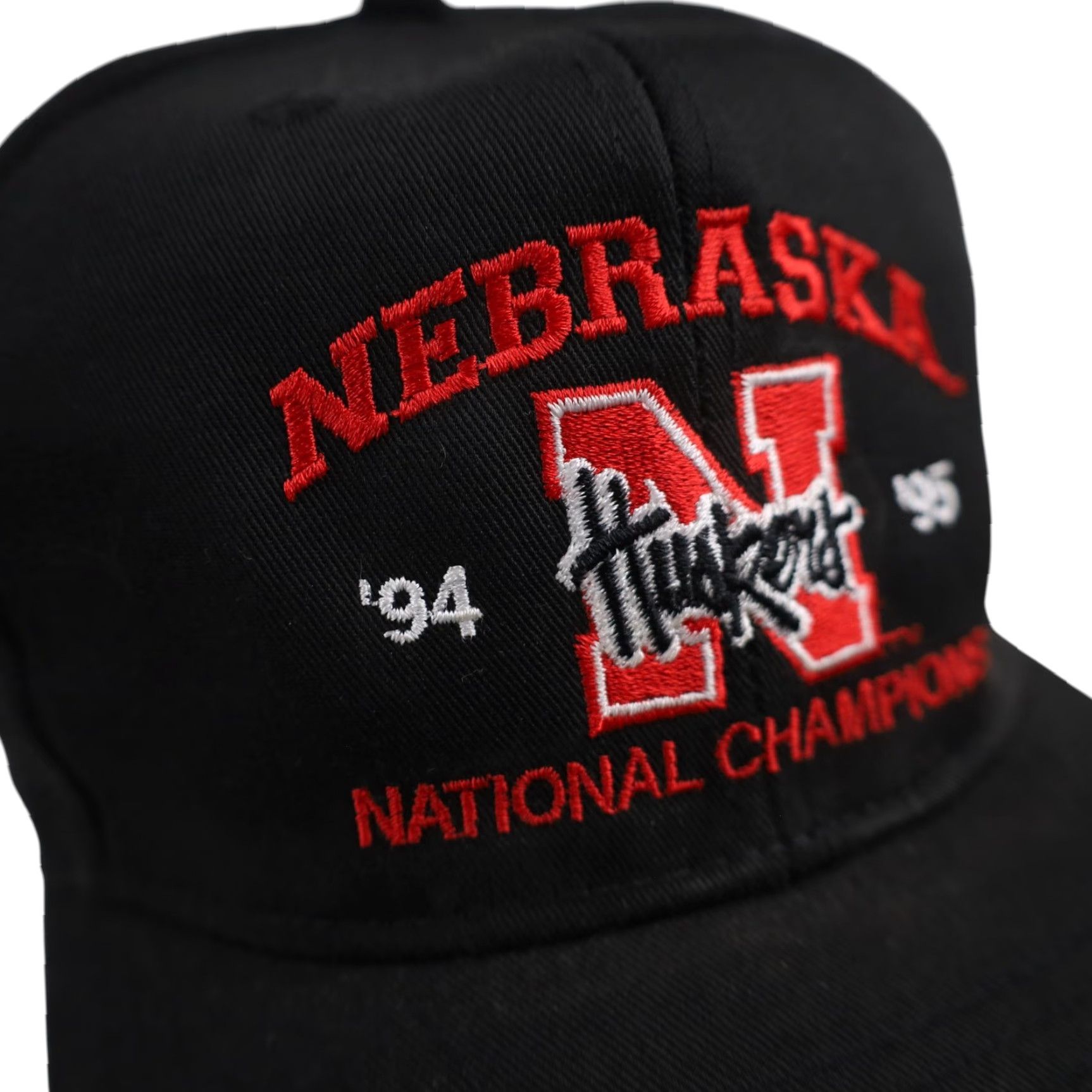 Champion VINTAGE Nebraska Huskers National Champions Snapback Hat Black Men OS Snapback Mens Black Size ONE SIZE - 3 Thumbnail