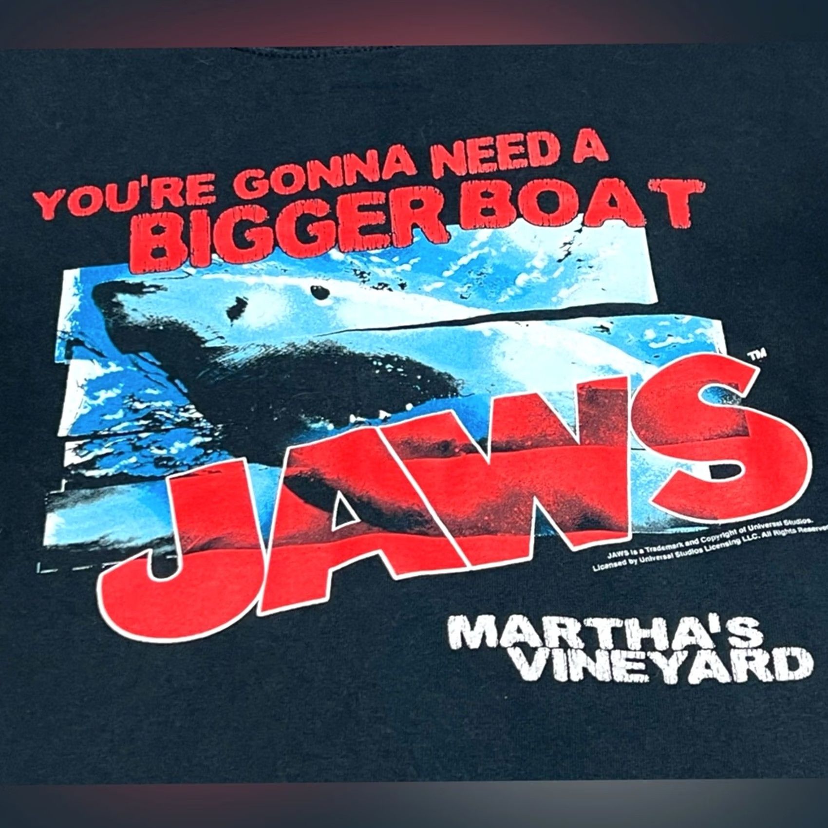 Gildan Jaws Shirts Mens Large Black Youre Gonna Need A Bigger Boat 90s? Mens Regular L Black Gildan Shirt Size US L / EU 52-54 / 3 - 2 Thumbnail