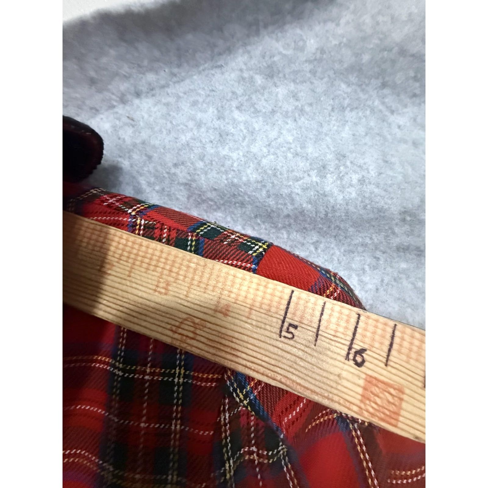 MAGGY LONDON VINTAGE Maggy London Shirt Dress Womens 4 Red Plaid Collared Fit Flare Maxi Cottage Christmas Holiday Plaid Womens Dress Size S / US 4 / IT 40 - 5 Thumbnail