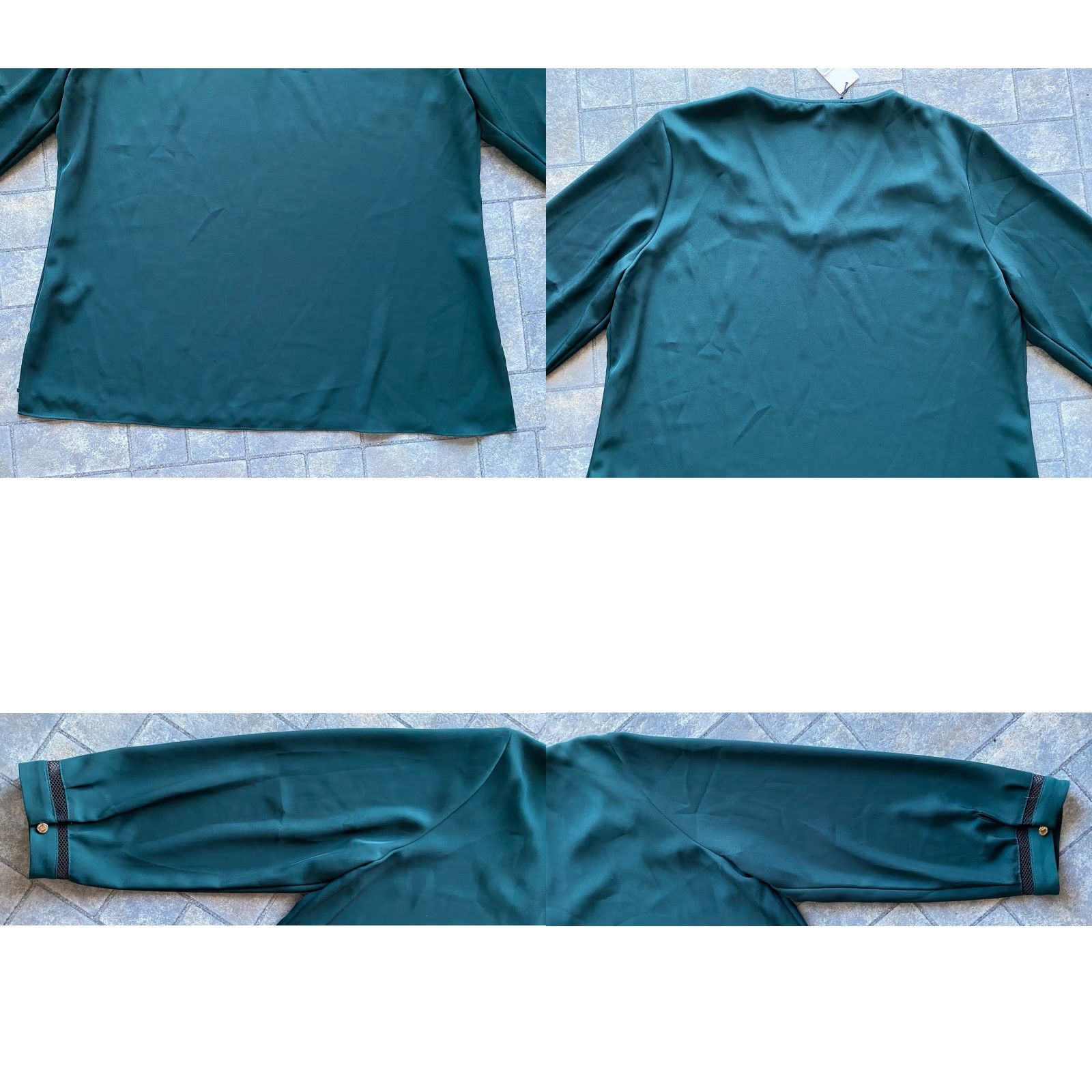Calvin Klein Calvin Klein XL Woman Tunic Blouse Top Green Dark Green NEW WITH TAGS Women XL Blouse Tunic Pullover Size XL / US 12-14 / IT 48-50 - 10 Thumbnail