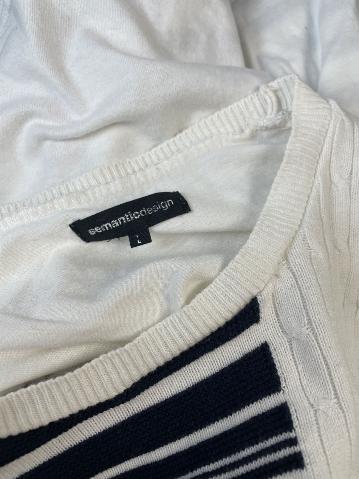 20471120 🇯🇵 SEMANTIC DESIGN KNITTED SHORT SLEEVE TSHIRT Size US L / EU 52-54 / 3 - 7 Thumbnail