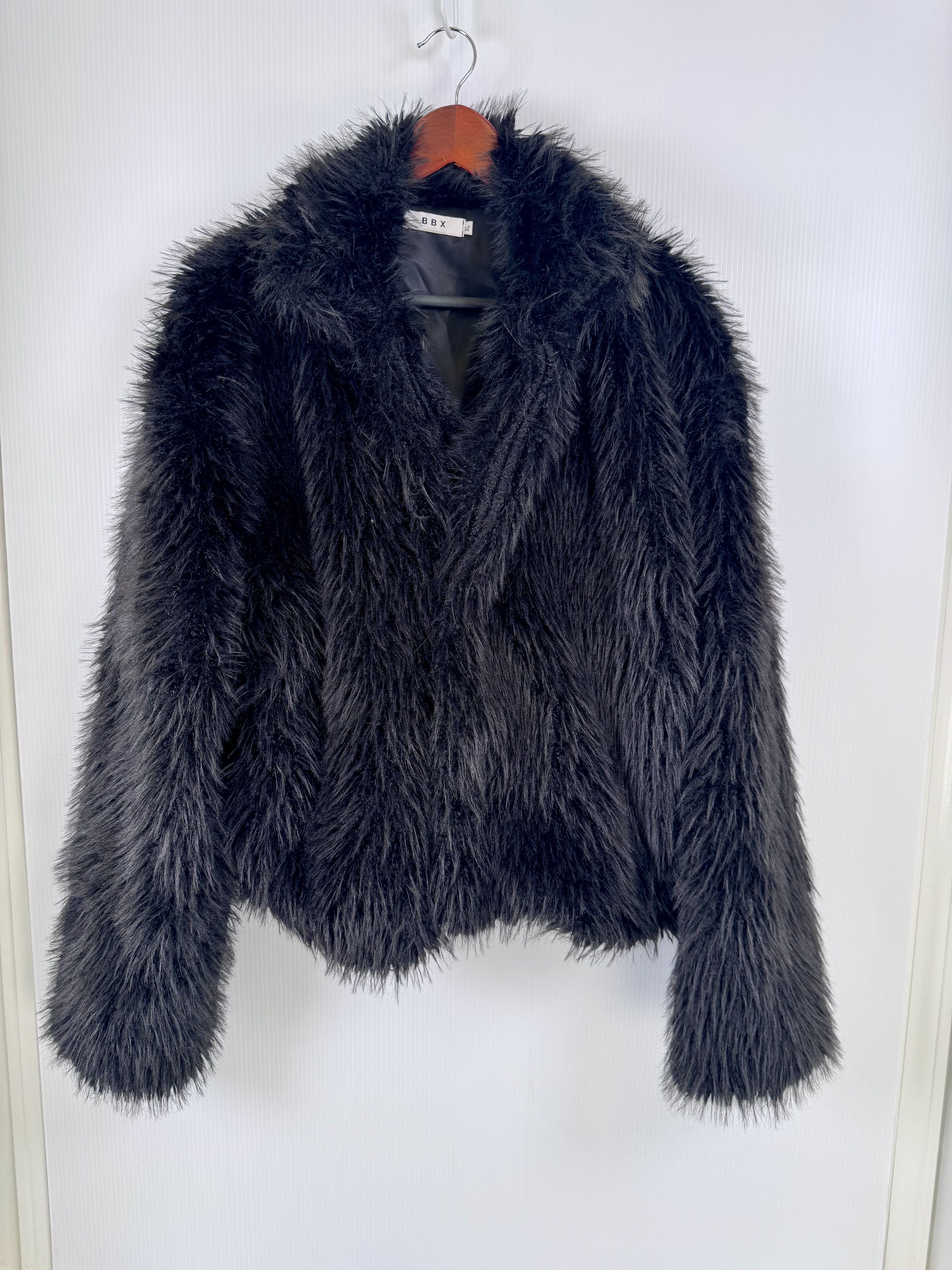 Other BBX Women's Black Faux Fur Jacket XL Size XL / US 12-14 / IT 48-50 - 1 Thumbnail