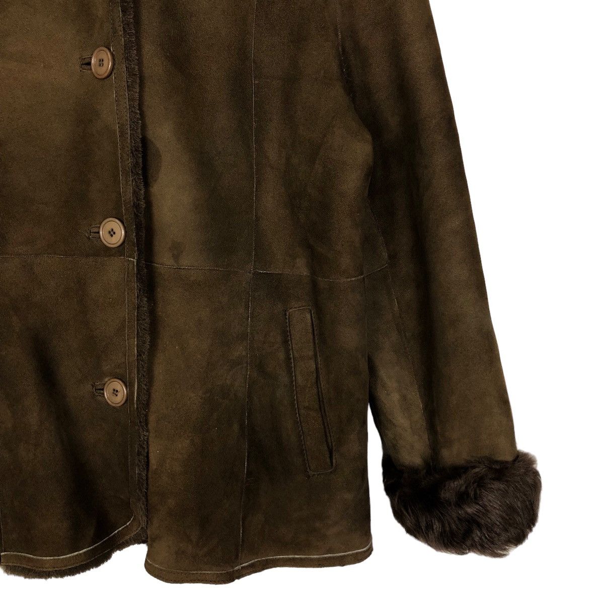 Japanese Brand 🔥90’s Vintage Leather Shearling Jacket Mink Fur Lining Size US M / EU 48-50 / 2 - 4 Thumbnail