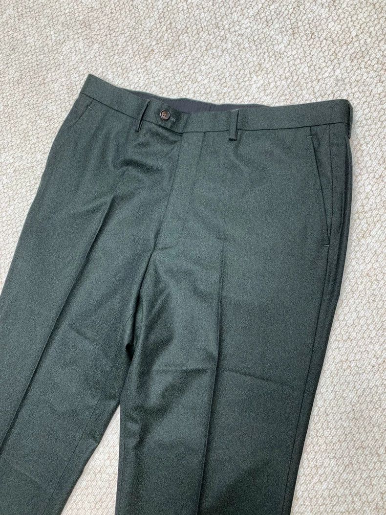 Loro Piana LORO PIANA Dark green wool cashmere thick trousers Size 52L - 3 Thumbnail