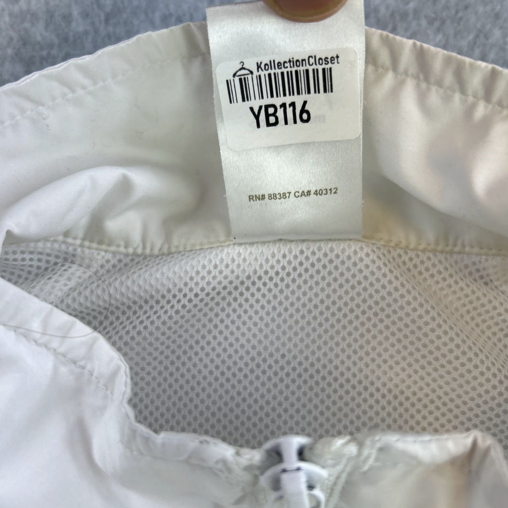 Adidas Adidas Jacket Womens Medium White Blue Full Zip High Neck Windbreaker Track Jacket Women M White Blue Full Zip Windbreaker Track Size M / US 6-8 / IT 42-44 - 7 Thumbnail