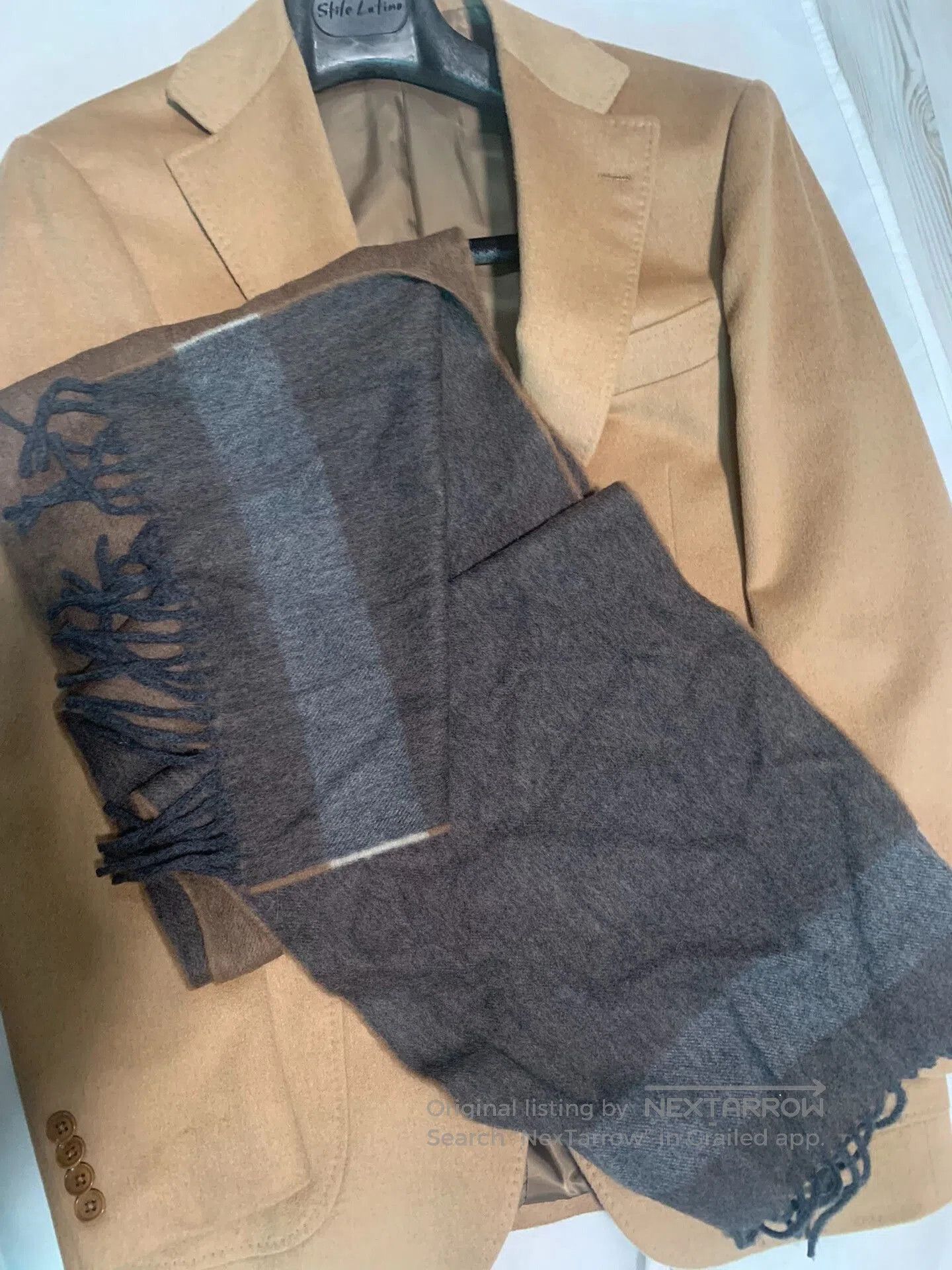 Drake's drakes wool angora rabbit hair scarf. Size ONE SIZE - 2 Thumbnail