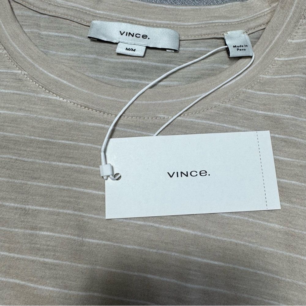 Vince NWT New $168 Vince Essential Elbow Length Sleeve Pima Cotto Size M / US 6-8 / IT 42-44 - 5 Thumbnail