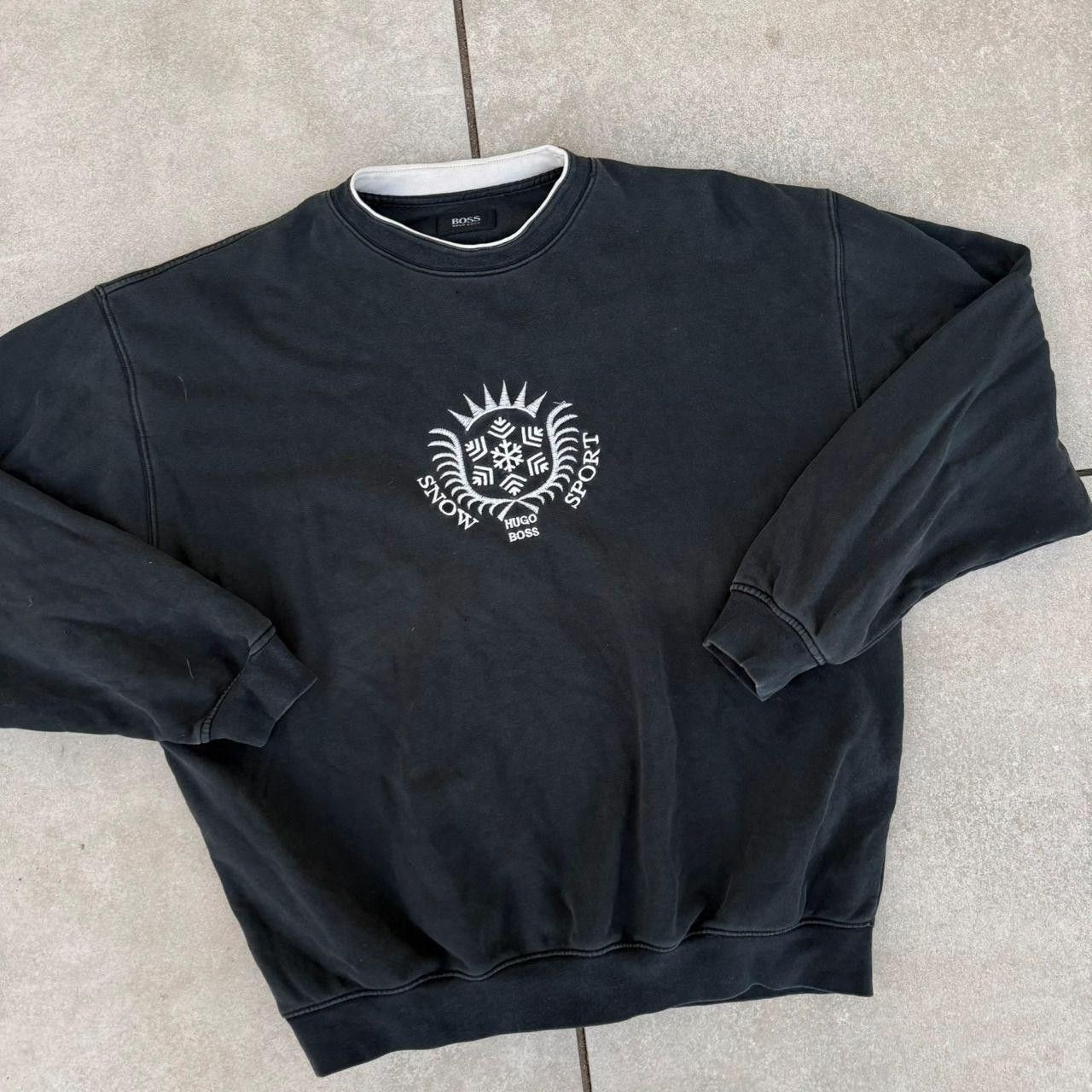 Hugo Boss Hugo Boss Vintage Sweatshirt Black Logo Embroidered Retro Size US XL / EU 56 / 4 - 4 Thumbnail