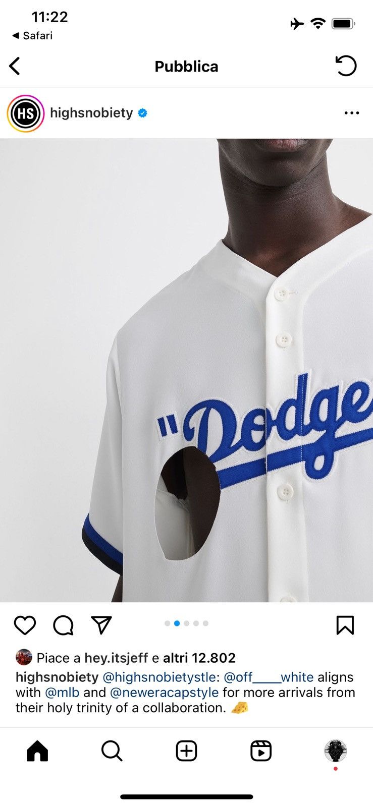 New Era × Off-White × Virgil Abloh FW22 Dodgers MLB Baseball Cut Out Jersey Size US L / EU 52-54 / 3 - 2 Thumbnail