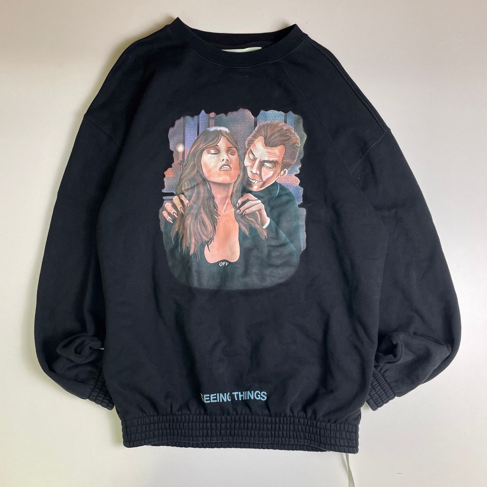 Off-White vampire seeing things crewneck