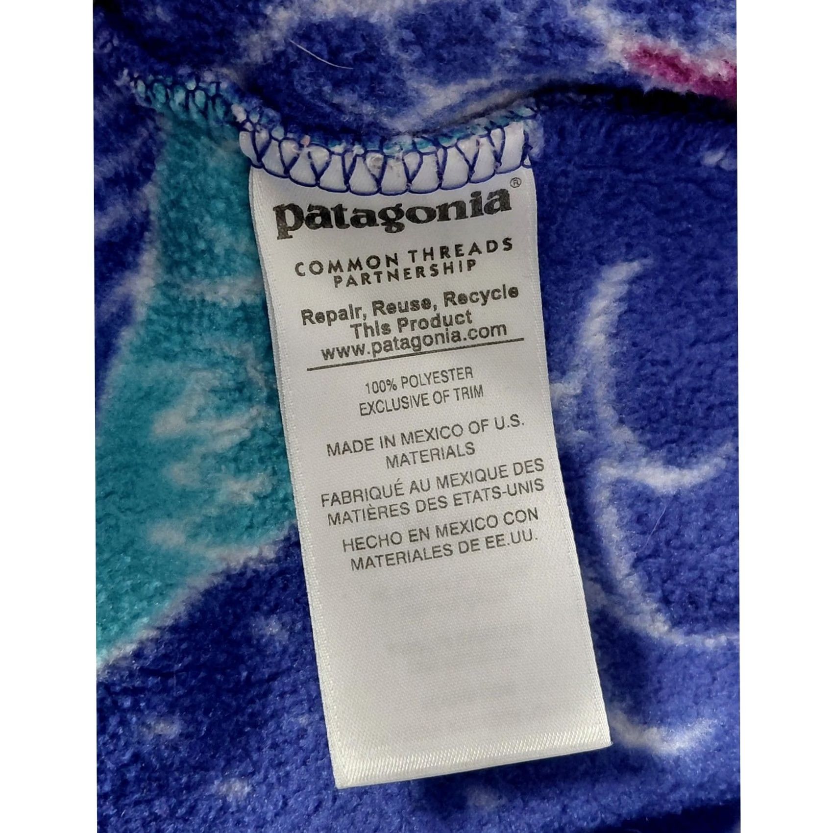 Patagonia VINTAGE Patagonia Synchilla Snap-T Fleece Pullover Jacket Southwestern Print Blue XS Women’s Regular Size XS Size XS / US 0-2 / IT 36-38 - 7 Thumbnail