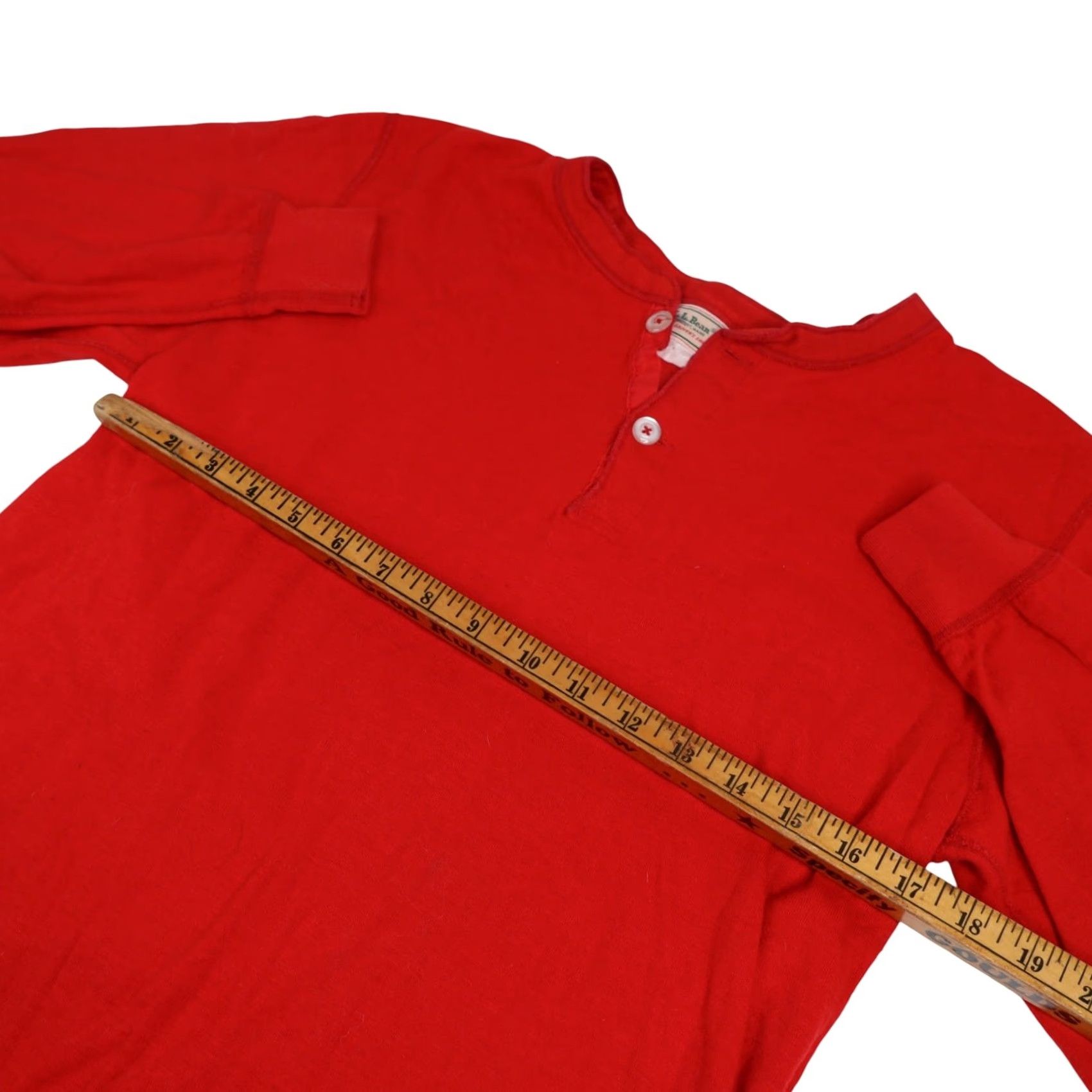 Vintage VINTAGE L.L.Bean Henley Under Shirt Men's Red L Regular Shirt 9/10 - Large Size US L / EU 52-54 / 3 - 7 Thumbnail