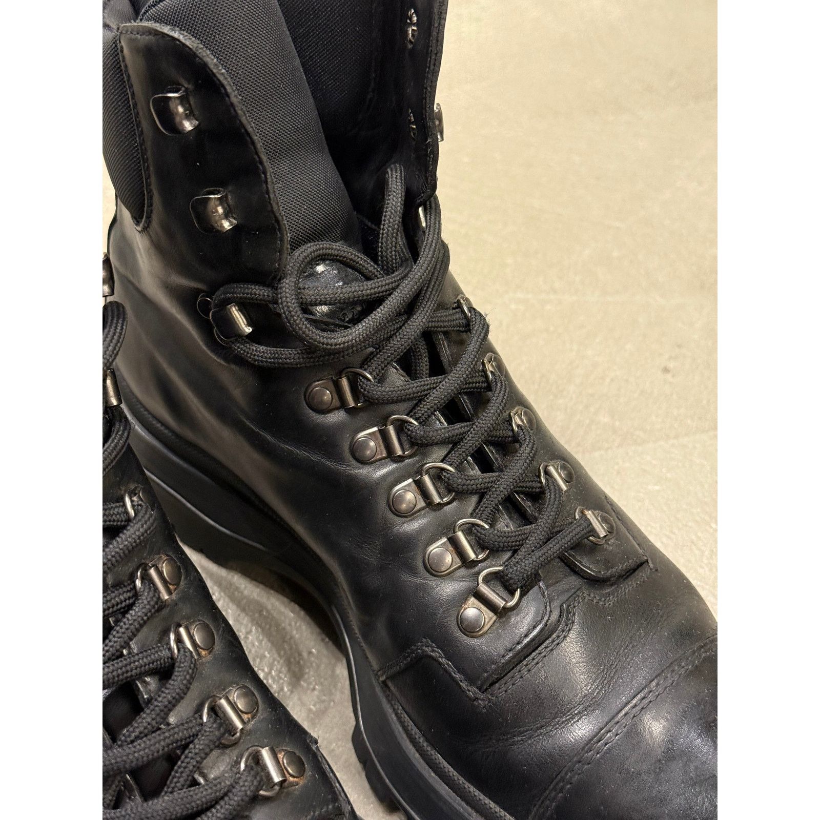 Prada 2000s Prada leather combat boots Size US 10 / EU 43 - 4 Thumbnail