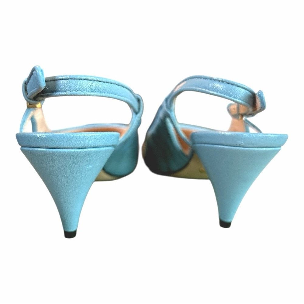Gucci Gucci Charlotte Nappa Slingback Heels Light Blue GG Logo EU Size US 7 / IT 37 - 10 Thumbnail